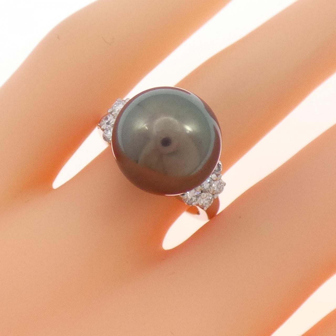 PT900 黒蝶パール リング 13mm