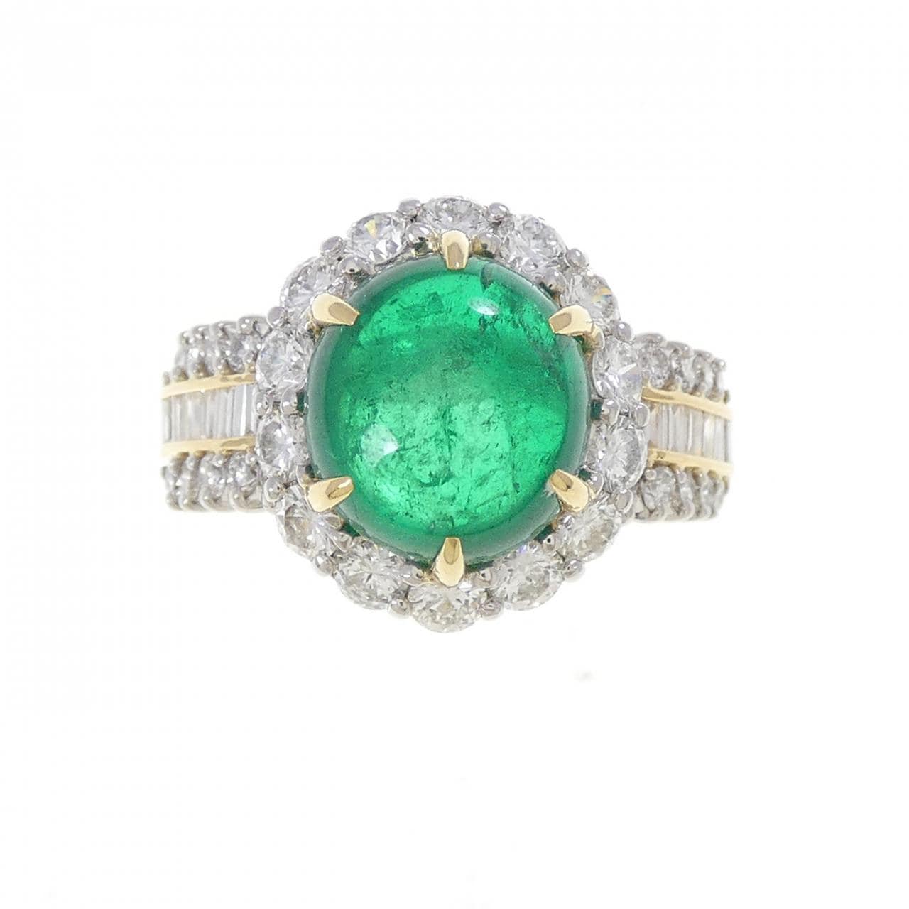 PT900/750YG エメラルド リング 4.33CT