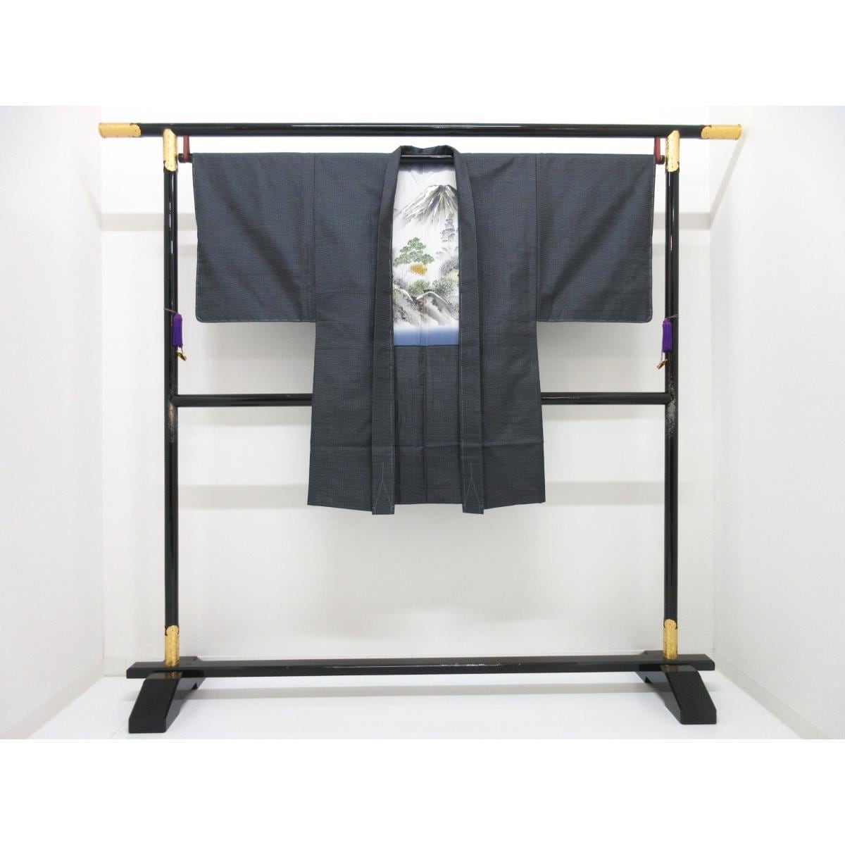 【未使用品】男物　【大島紬】１００山　きもの・羽織　２点セット