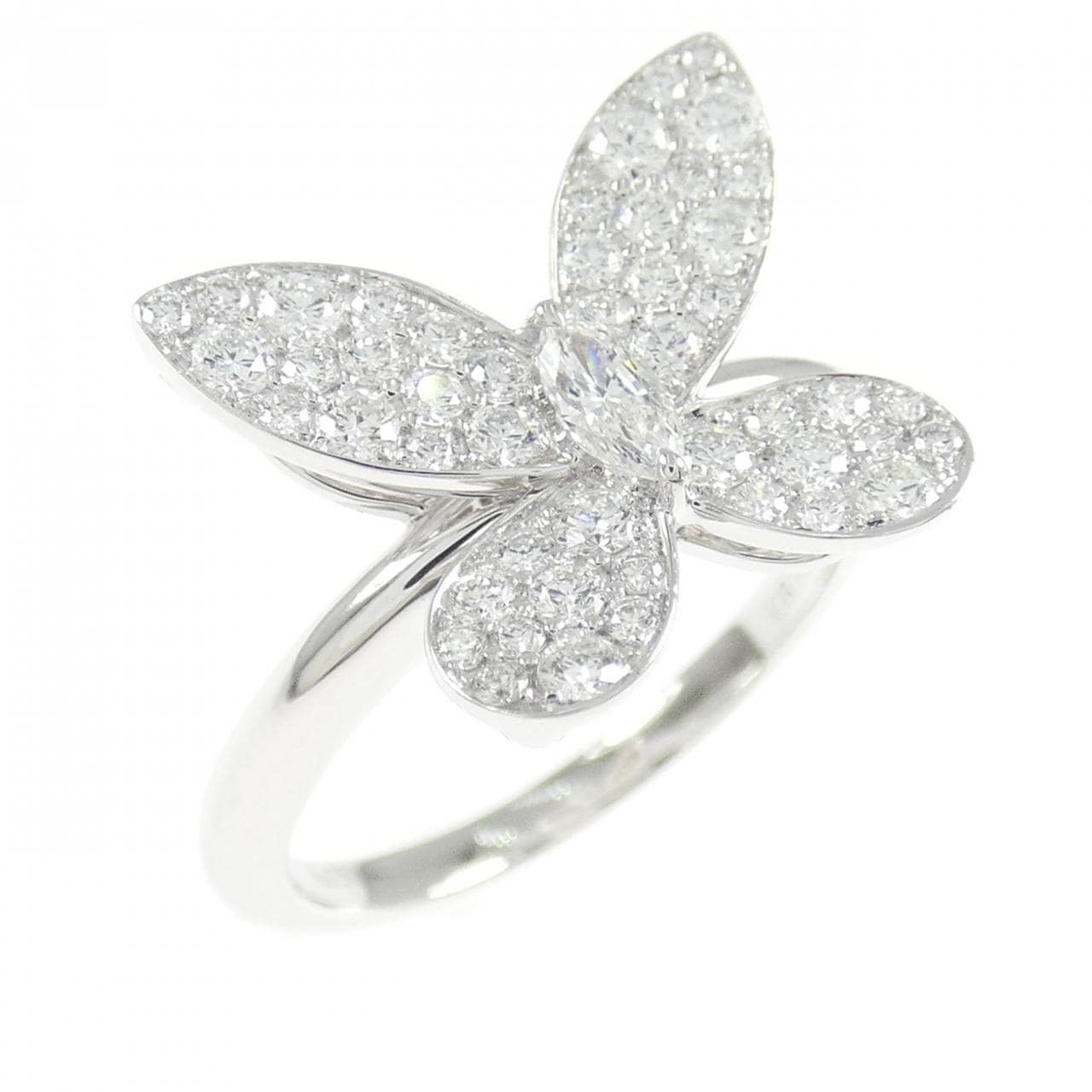 グラフ パヴェ バタフライ シルエット リング