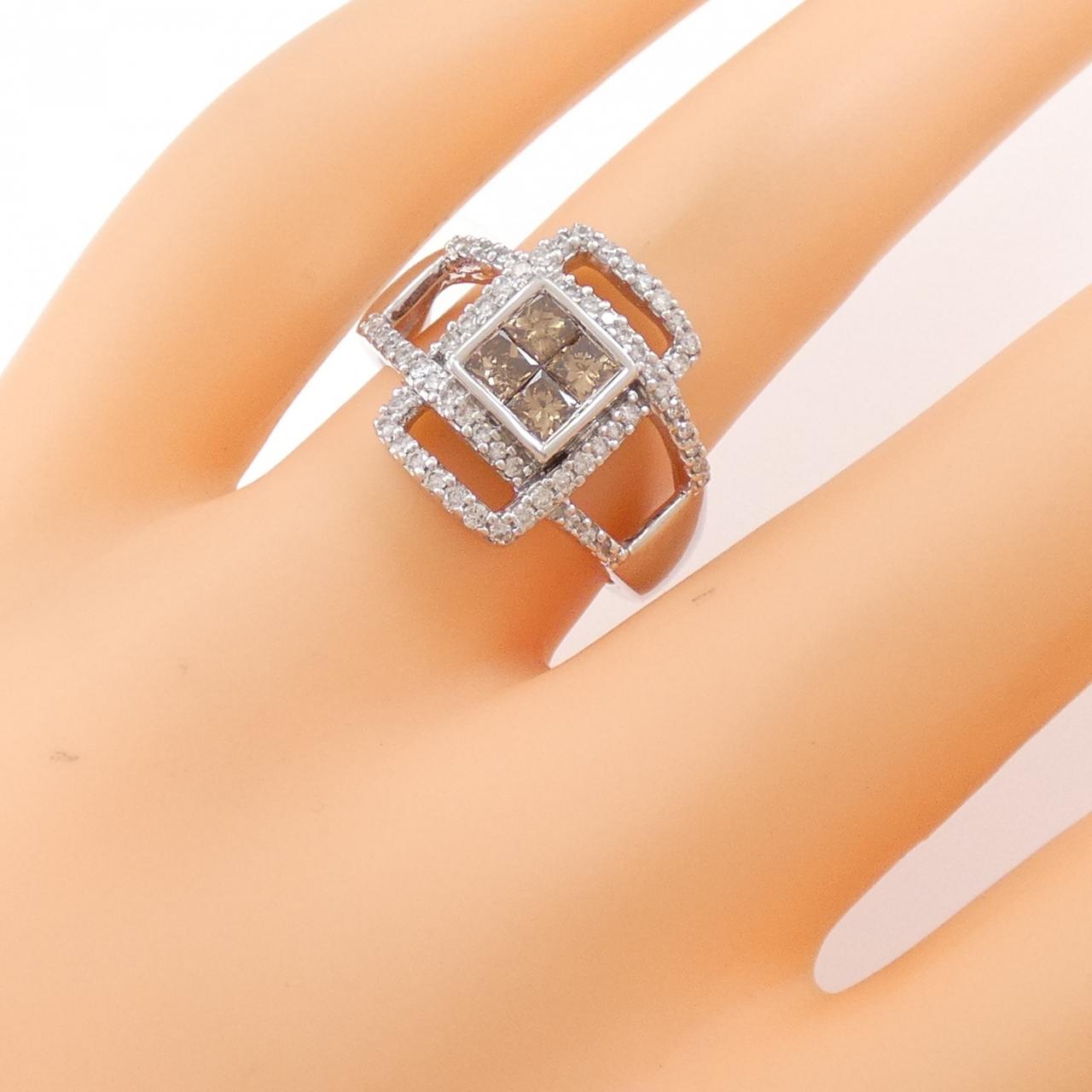 K18WG ダイヤモンド リング 0.75CT