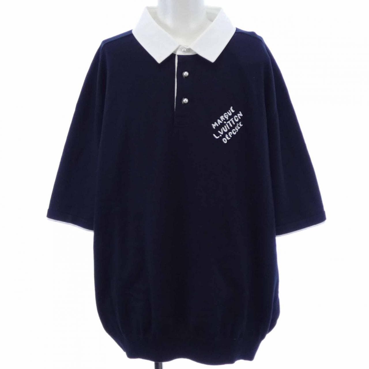 LOUIS VUITTON Vuitton 刺繡短袖棉混紡 Polo 衫 HRN14WF77