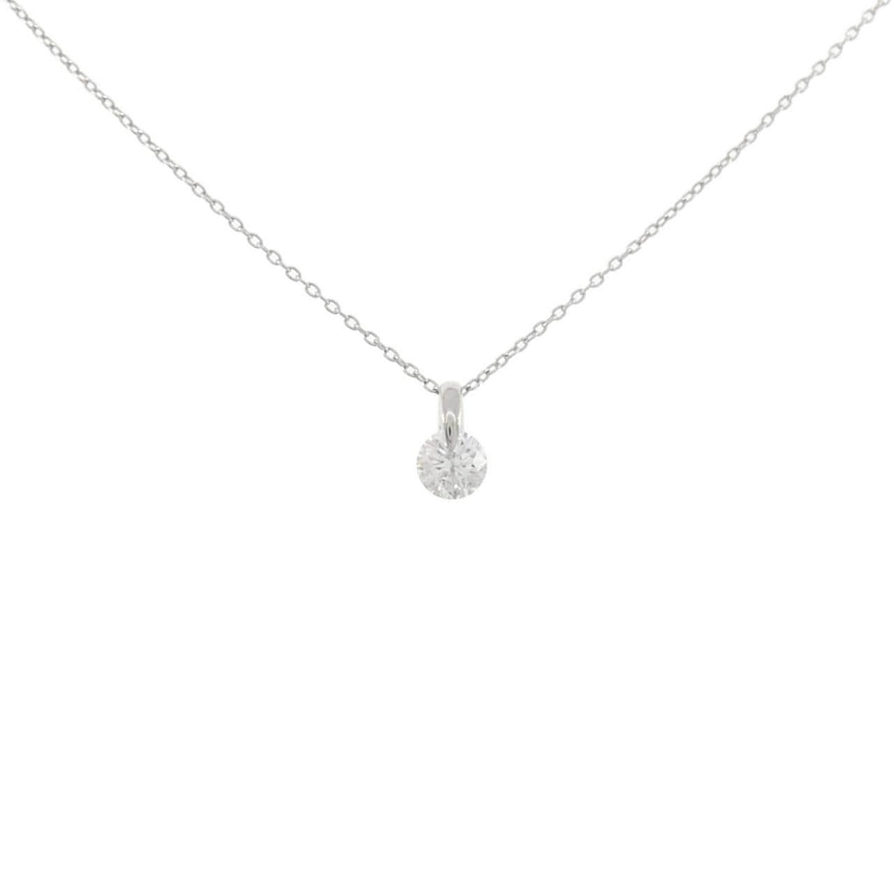 PT900/PT850 ソリティア ダイヤモンド ネックレス 0.400CT