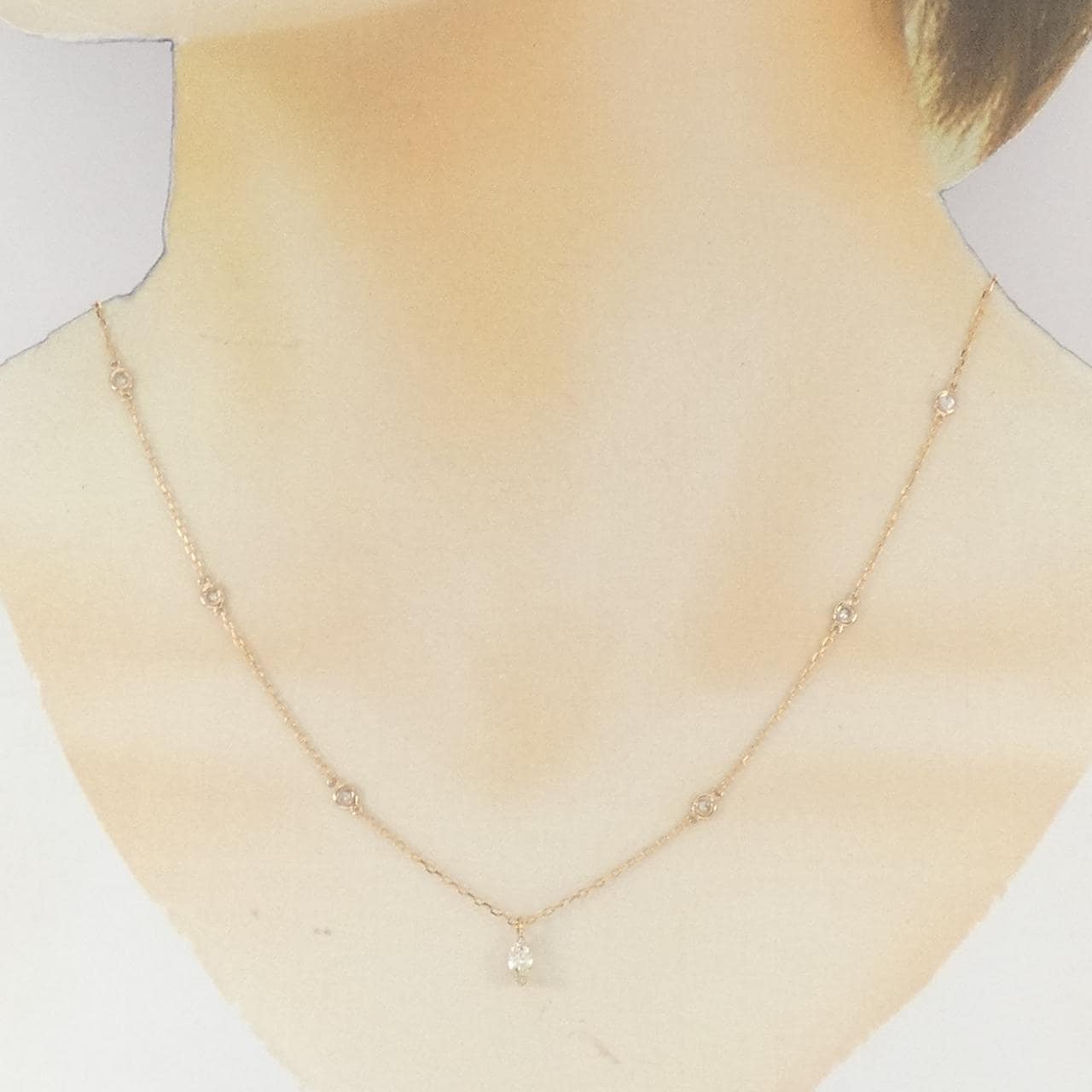 K18PG ダイヤモンド ネックレス 0.20CT