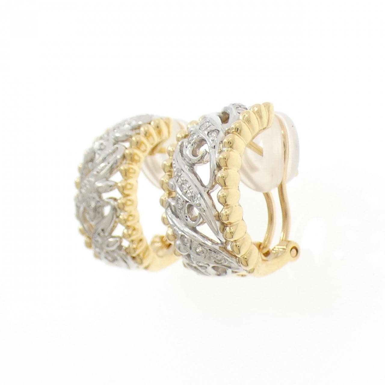 K18YG/PT900 ダイヤモンド ピアス/イヤリング 0.20CT