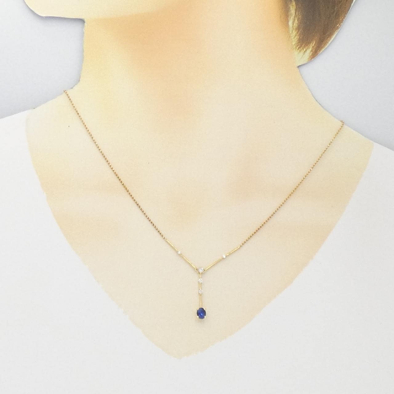 K18YG サファイヤ ネックレス 0.48CT