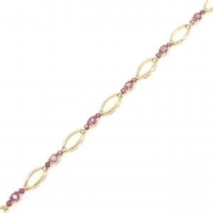 K18YG ルビー ブレスレット 2.15CT