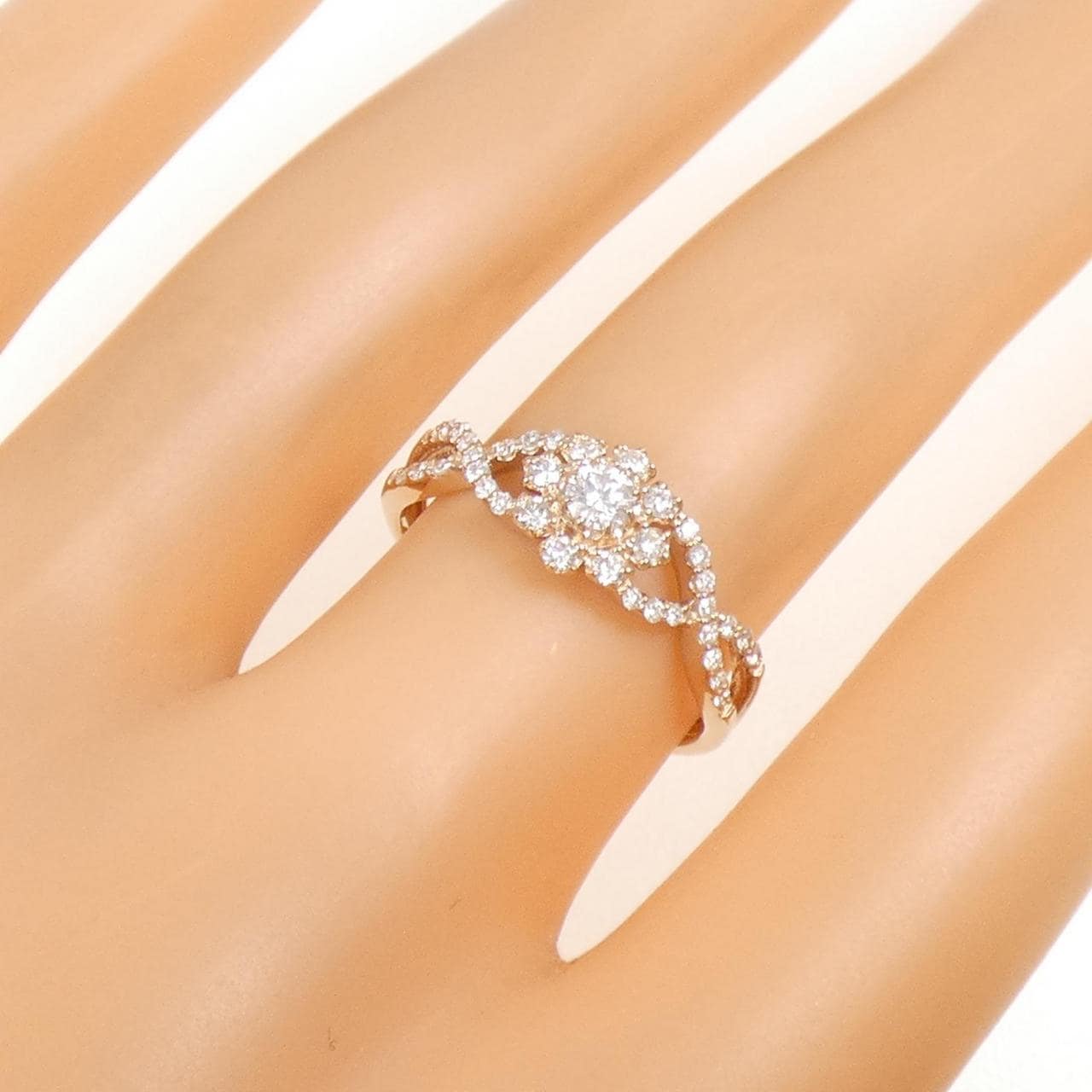 K18PG ダイヤモンド リング 0.110CT