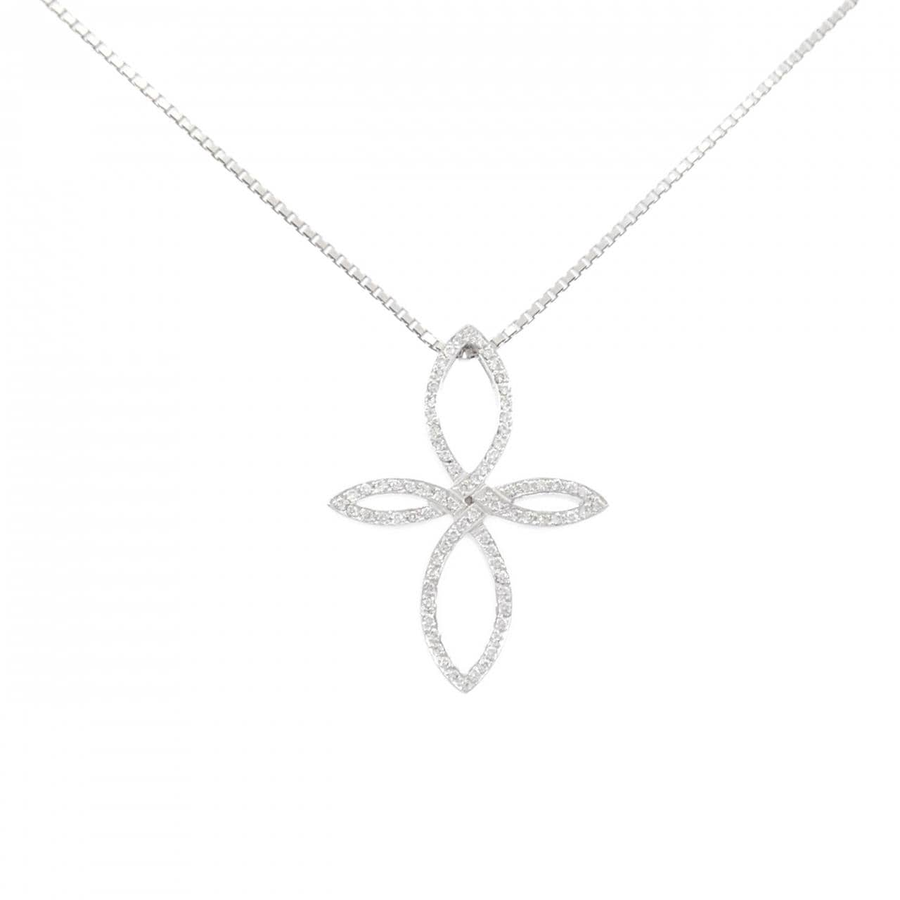K18WG ダイヤモンド ネックレス 0.23CT