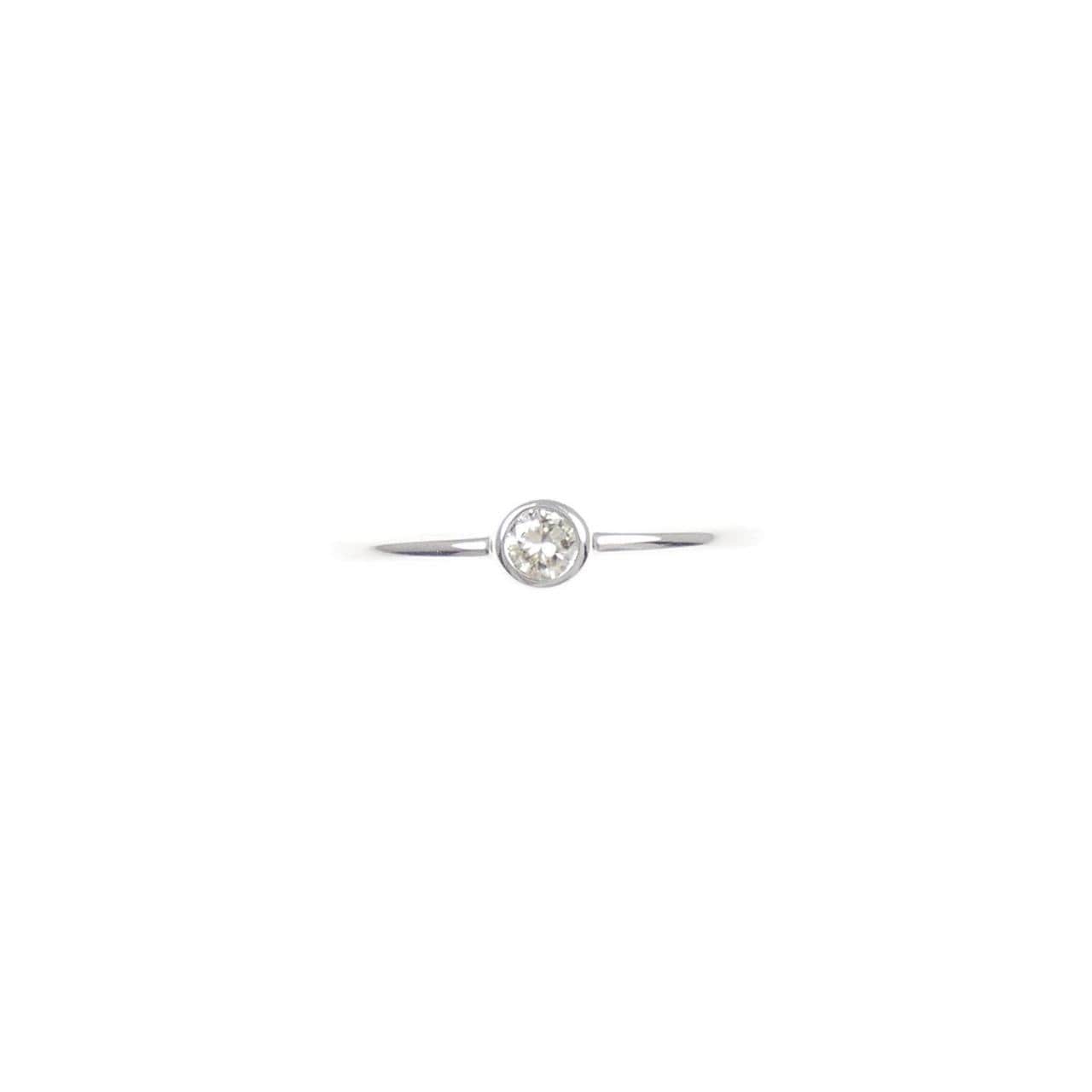 K18WG ダイヤモンド リング 0.10CT