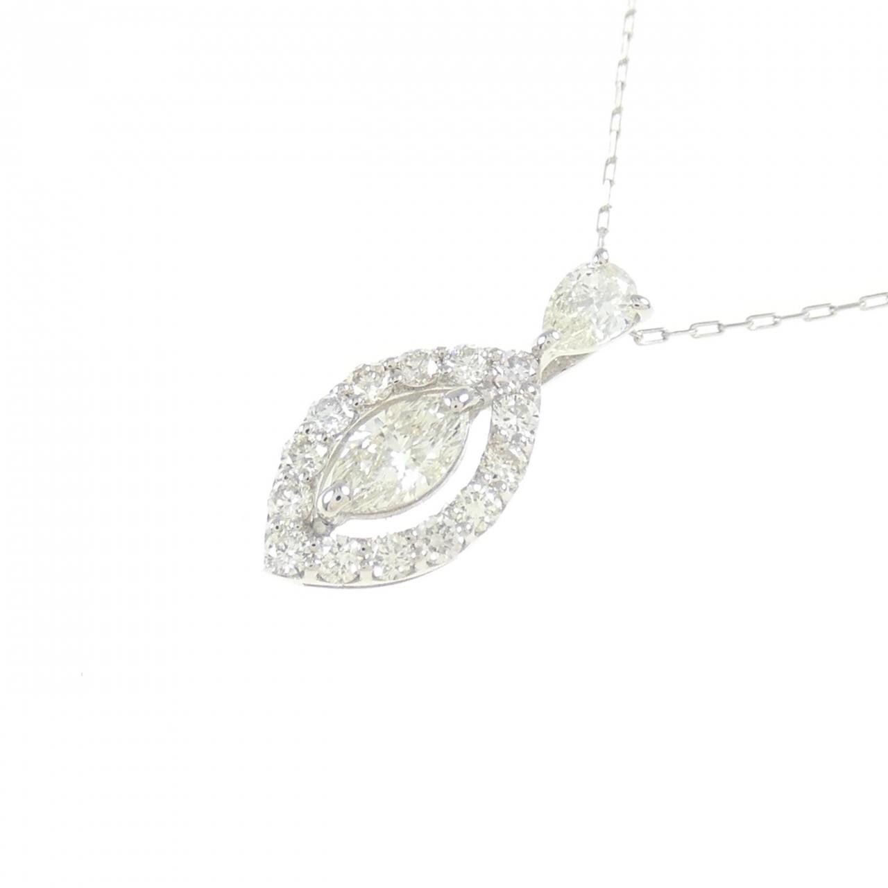 【新品】PT900/PT850 ダイヤモンド ネックレス 0.35CT