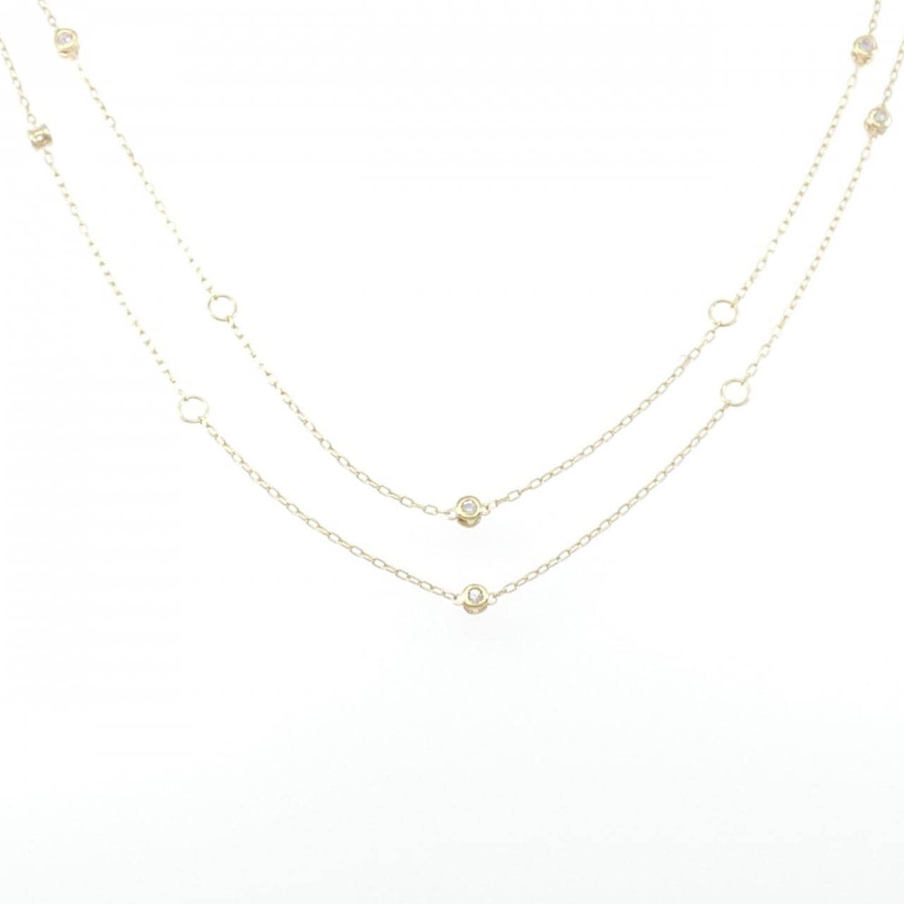 K10YG 2WAY ルビー ネックレス 0.30CT