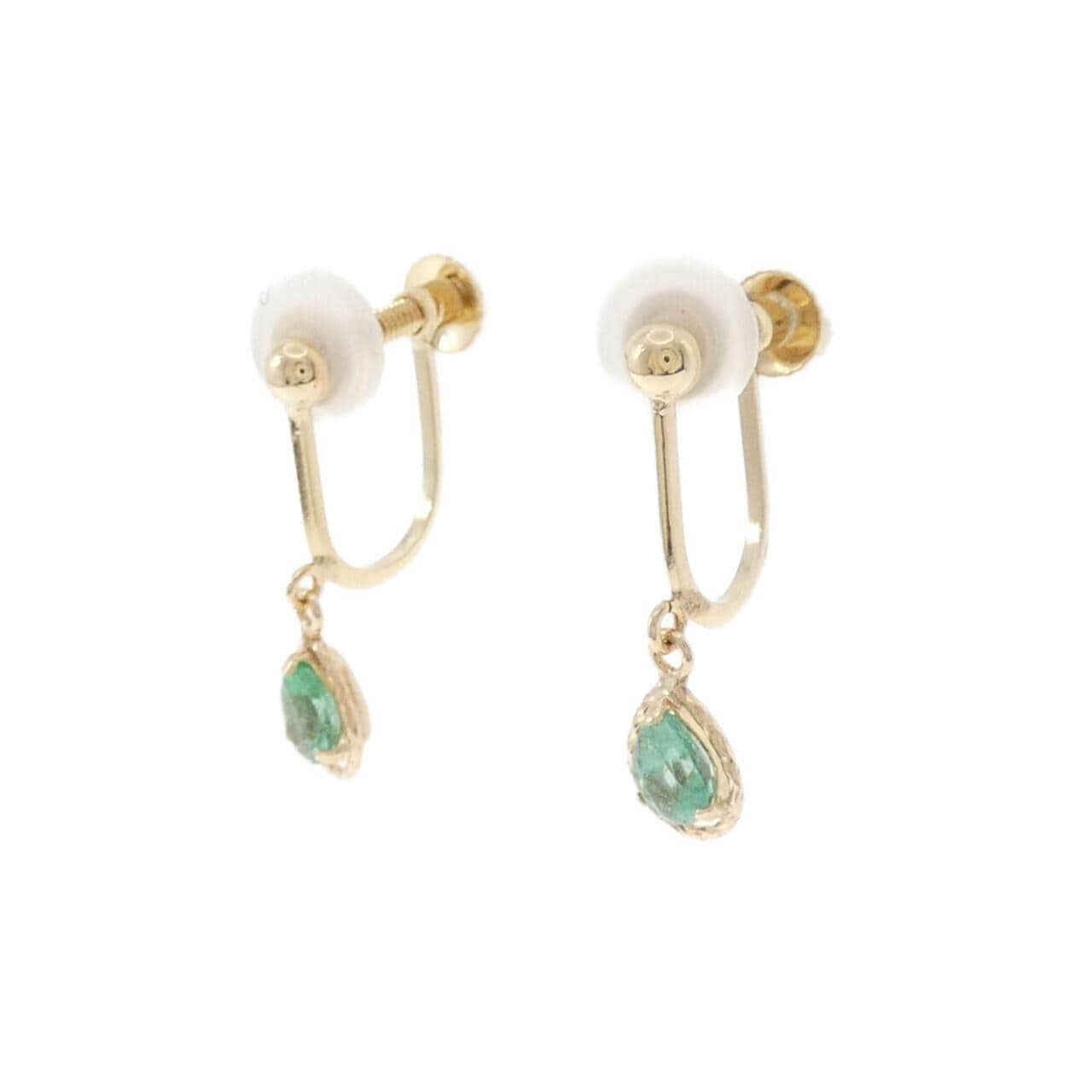 K10YG エメラルド イヤリング