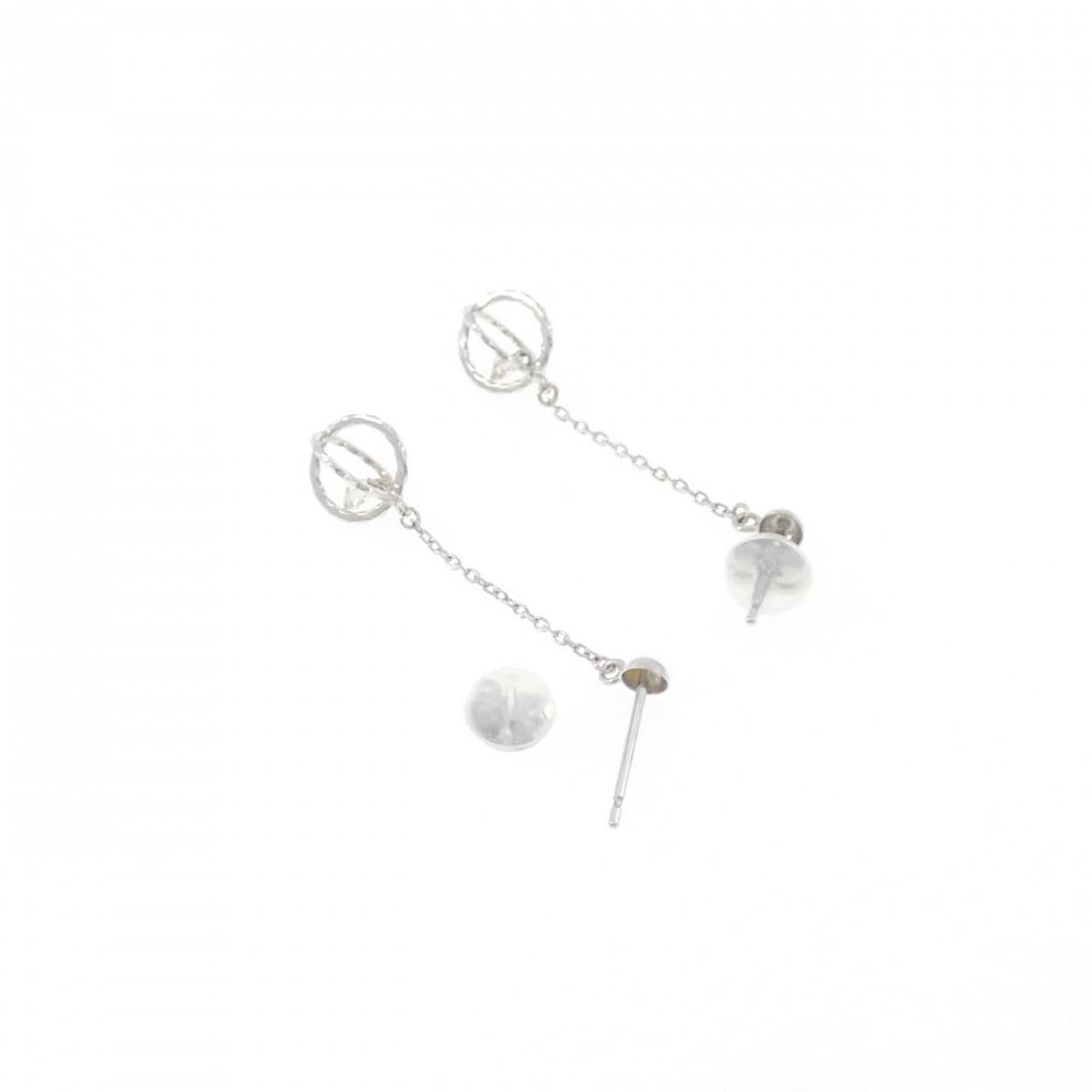 K18WG ダイヤモンド ピアス 0.16CT