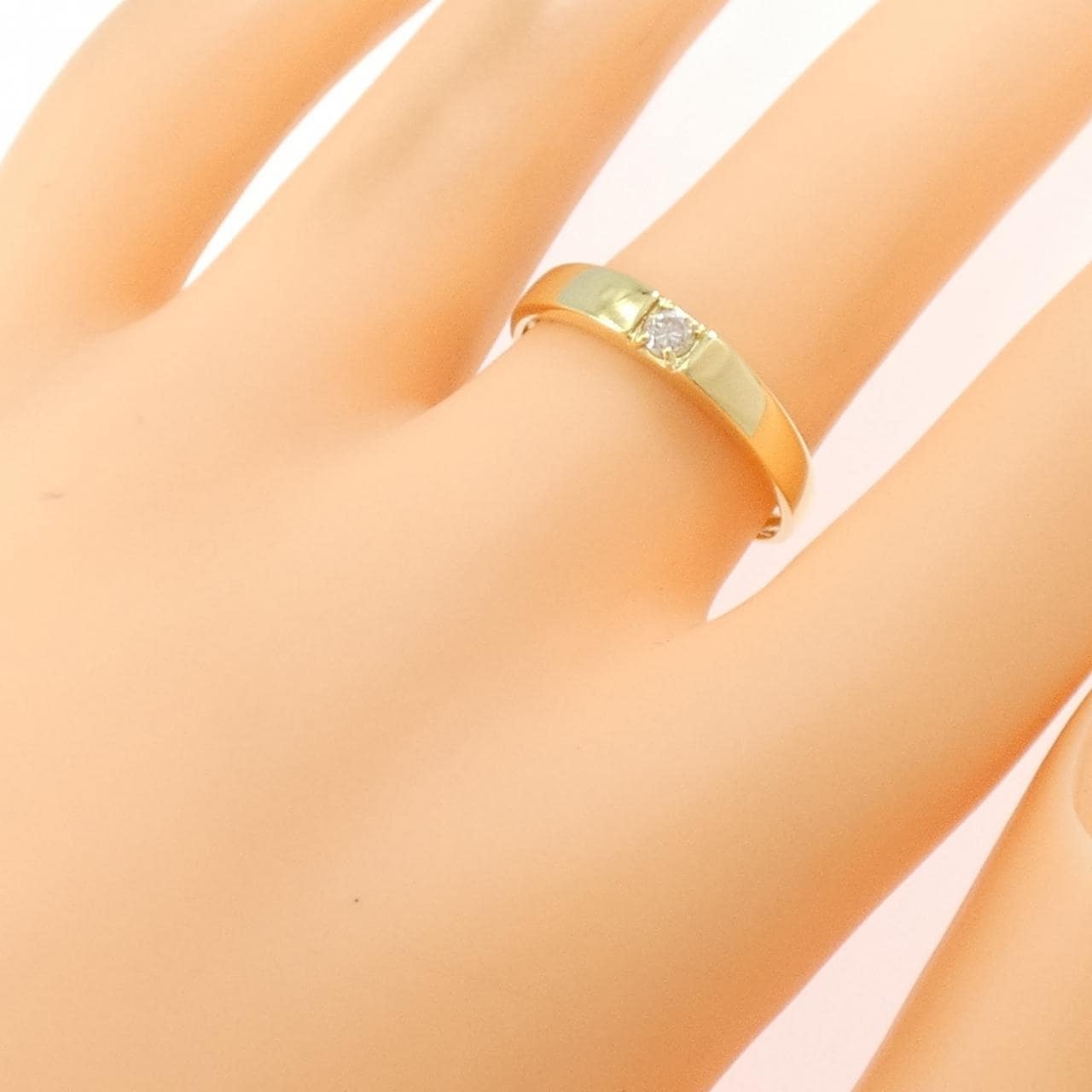 K18YG ピンクダイヤモンド リング 0.09CT