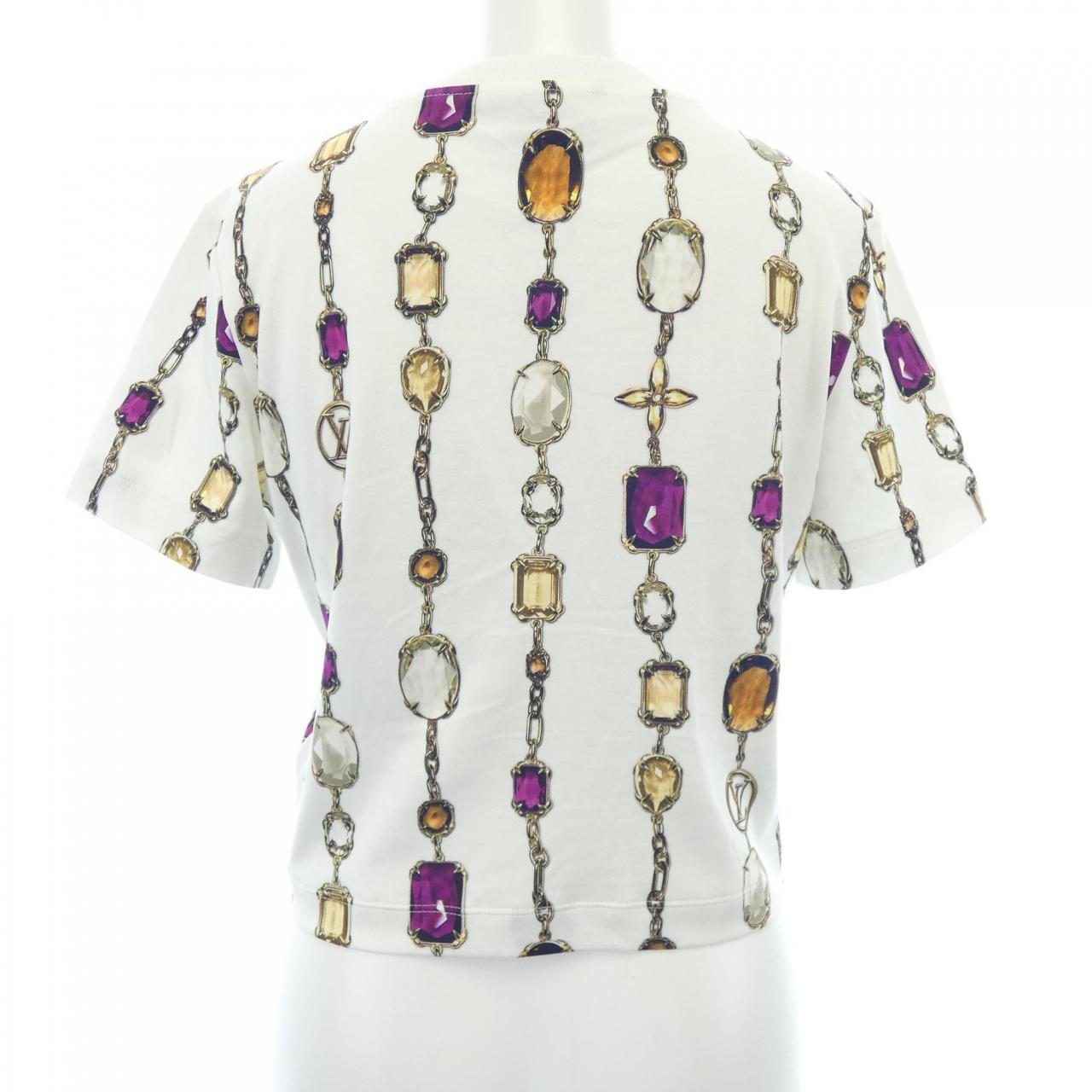 ルイヴィトン LOUIS VUITTON ネックレス プリントTシャツ FTTS48XBK Tシャツ