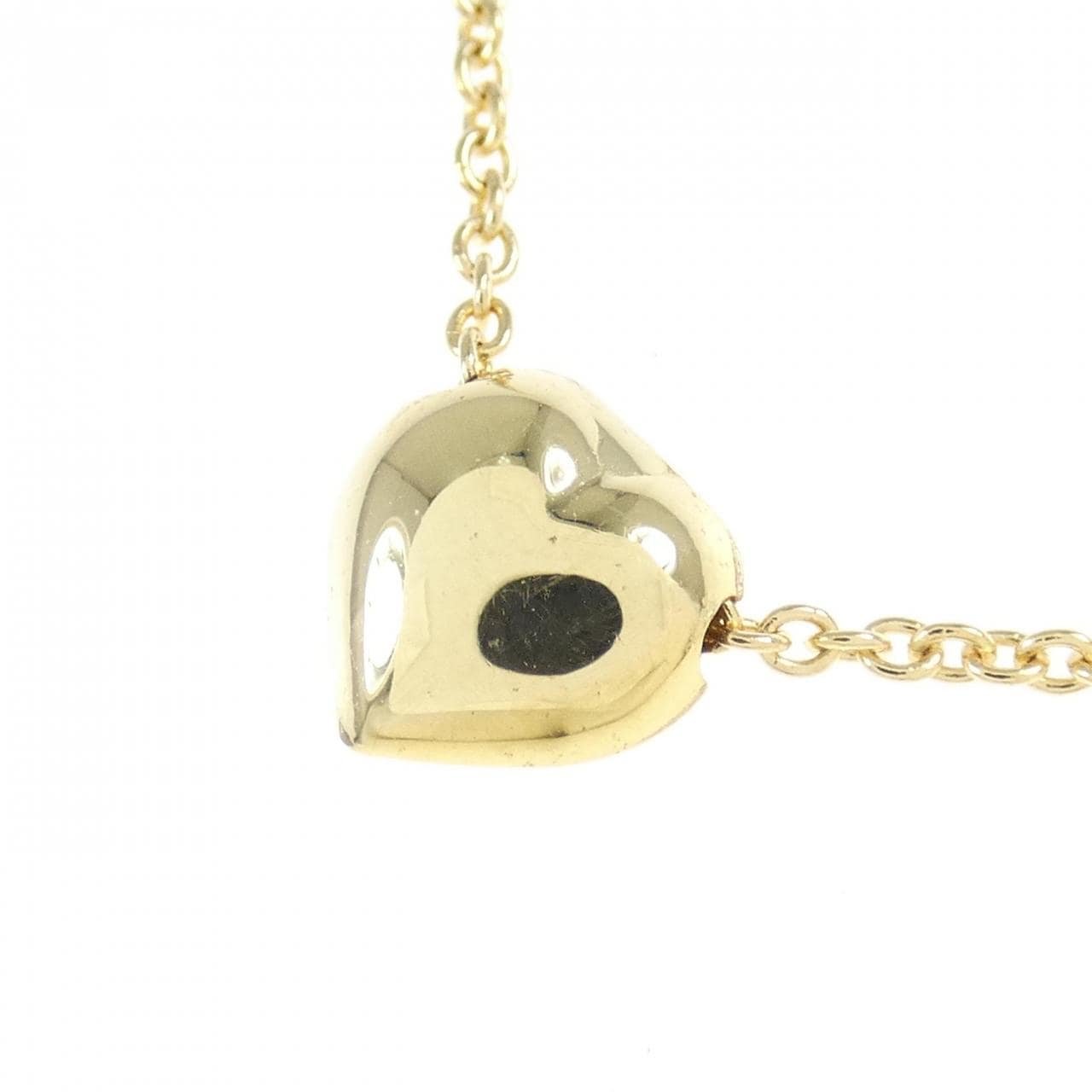 750YG heart necklace