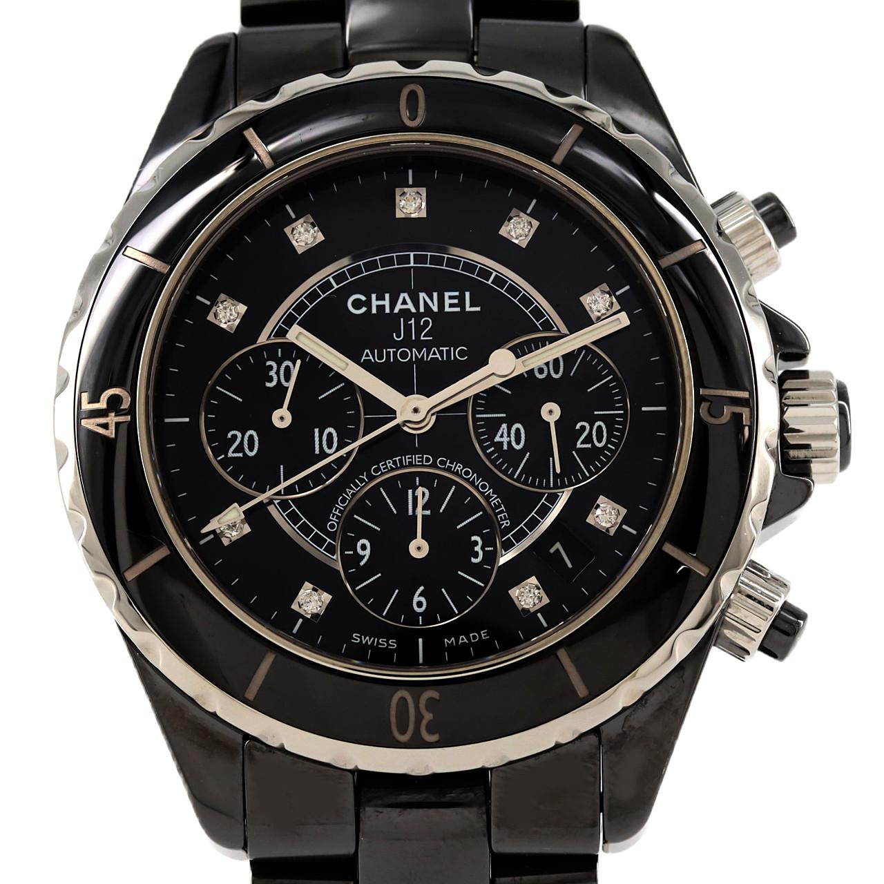 CHANEL J12 Chronograph Ceramic 9P H2419 Ceramic Automatic