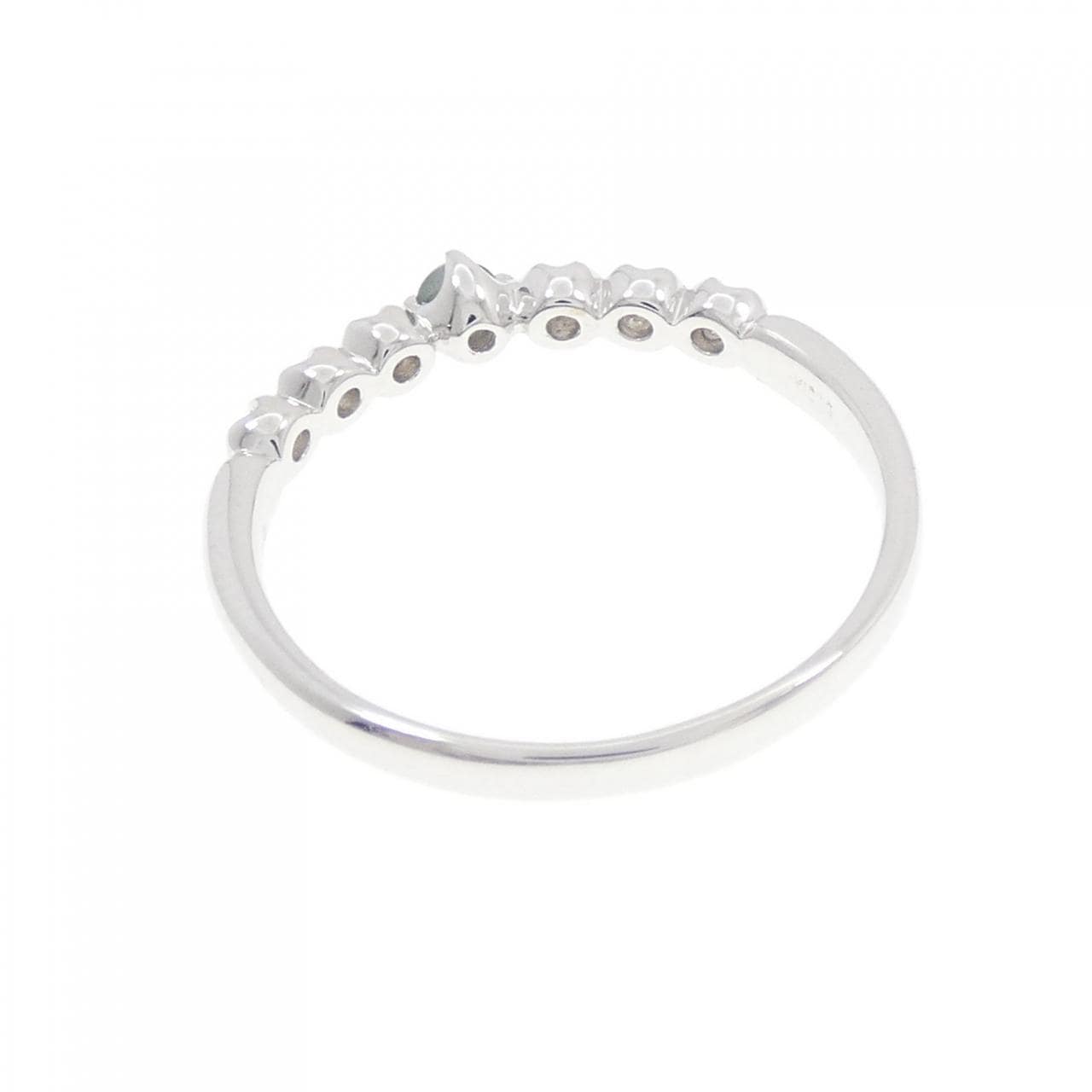 K18WG アレキサンドライトキャッツアイ リング 0.08CT