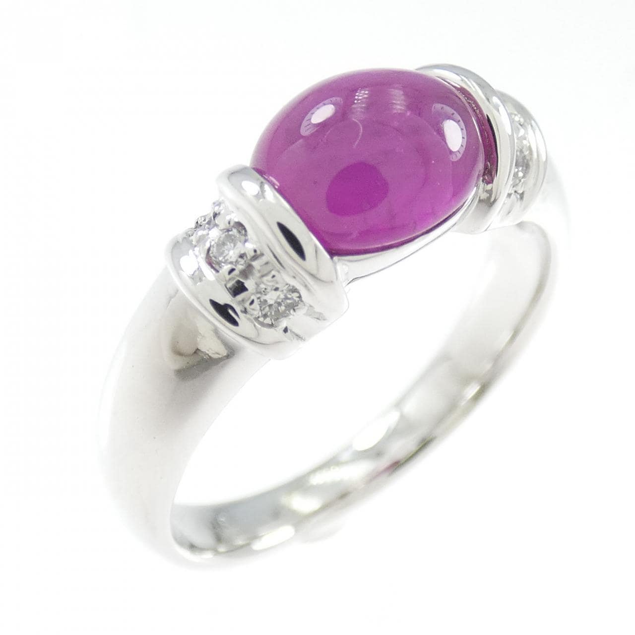K18WG ルビー リング 2.07CT