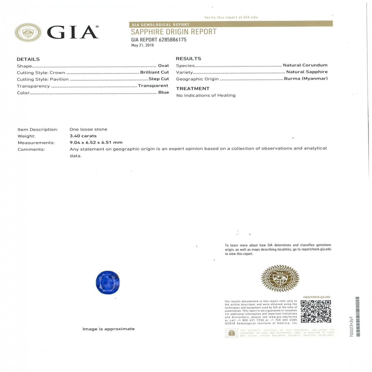 PT 非加熱 サファイヤ ネックレス 3.40CT ビルマ産