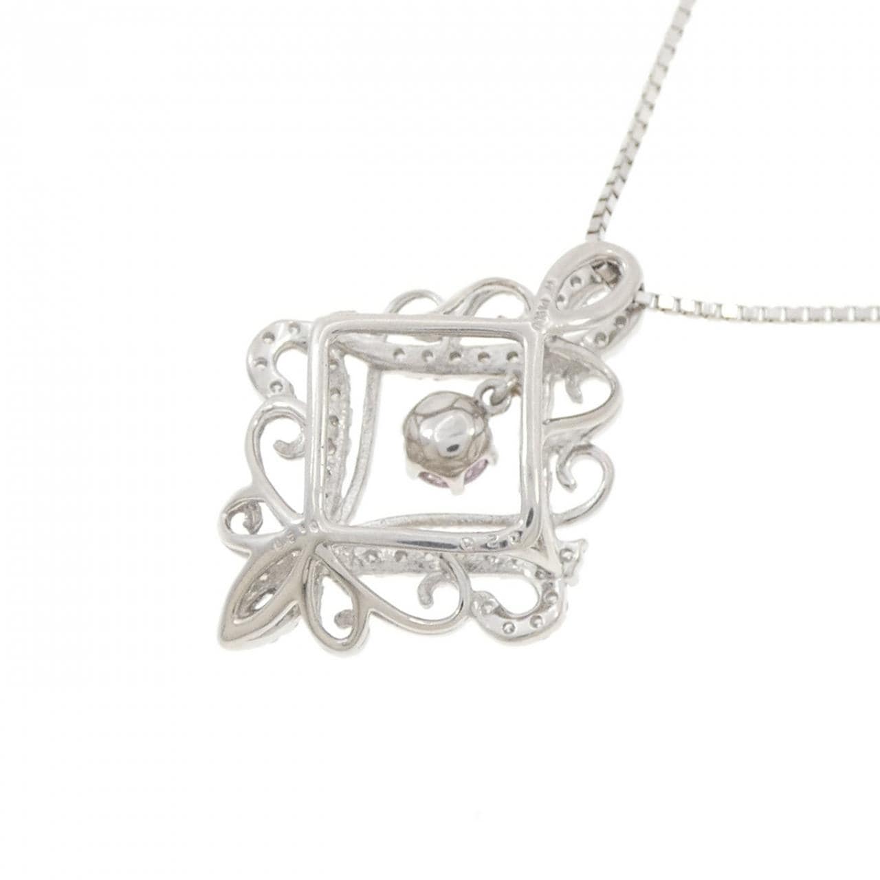 PT900/PT850 ピンクダイヤモンド ネックレス 0.20CT