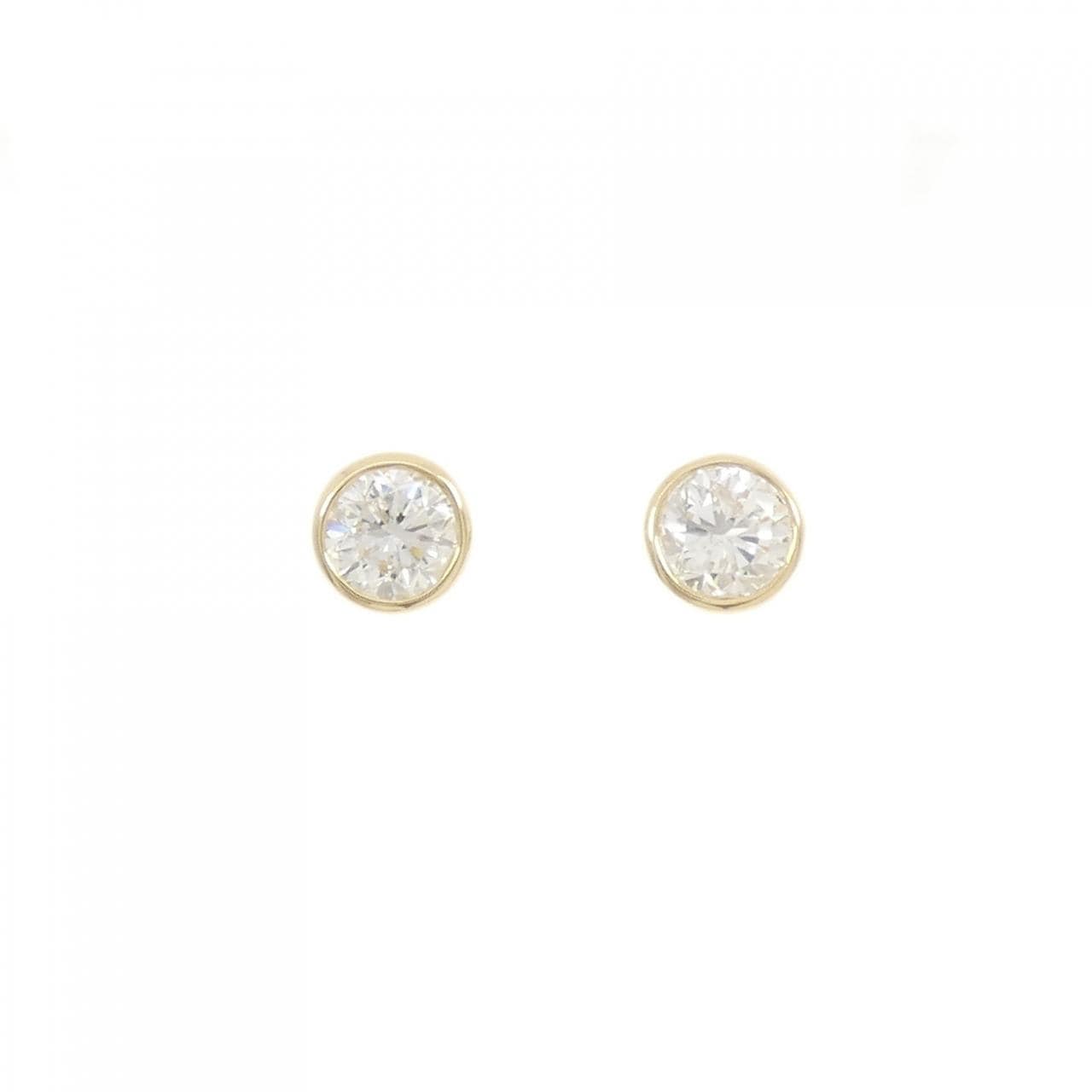 【リメイク】K18YG/ST ダイヤモンド ピアス 1.015CT 1.028CT G-H I1 Fair