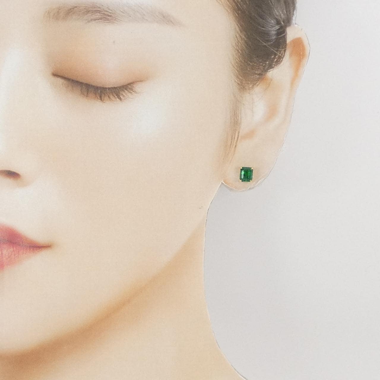 K18YG ガラス ピアス