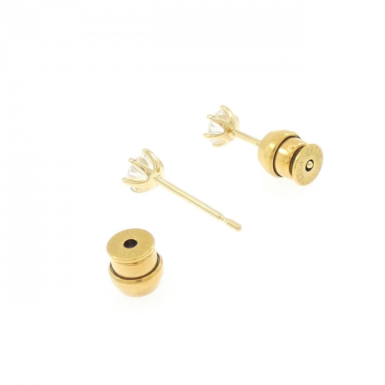 【リメイク】K18YG/ST ダイヤモンド ピアス 0.204CT 0.210CT E-F SI1-2 VG