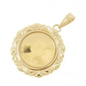 K18YG(枠) コイン ペンダント