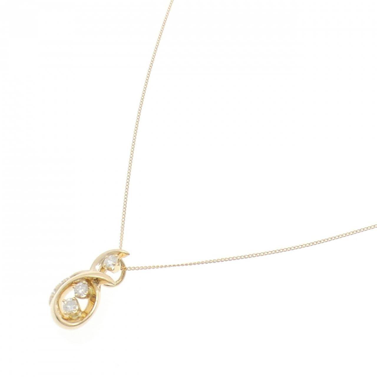 K18YG ダイヤモンド ネックレス 0.32CT