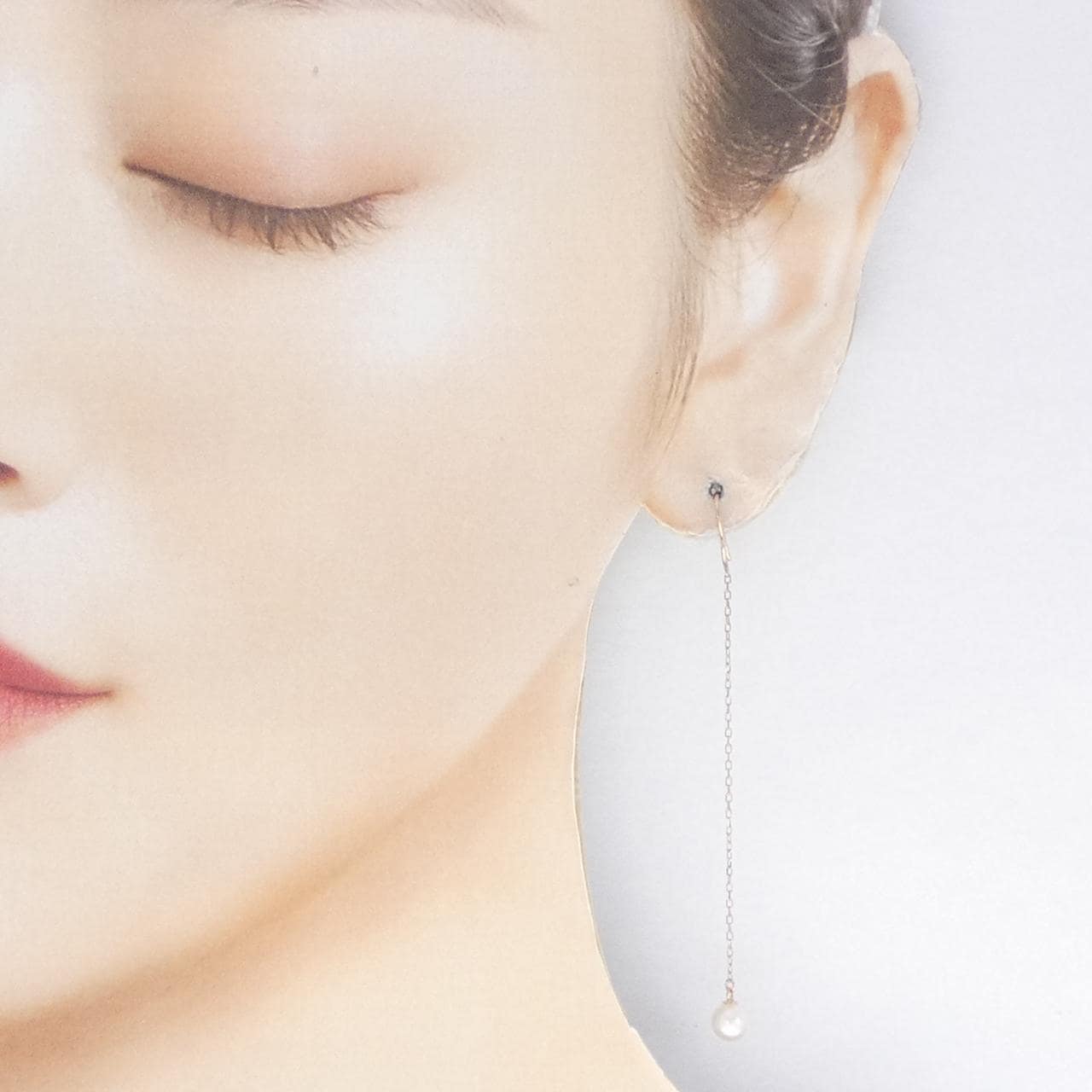 4゜C 淡水パール ピアス 5mm