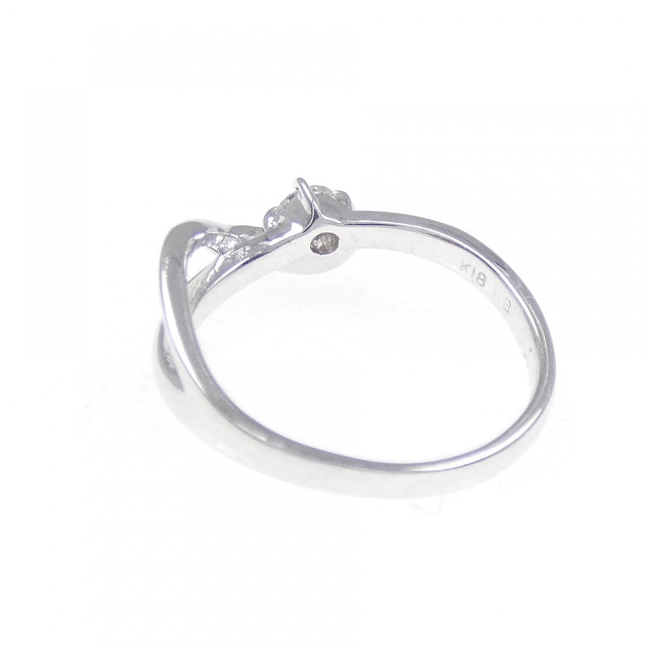 K18WG ダイヤモンド ピンキー リング 0.104CT