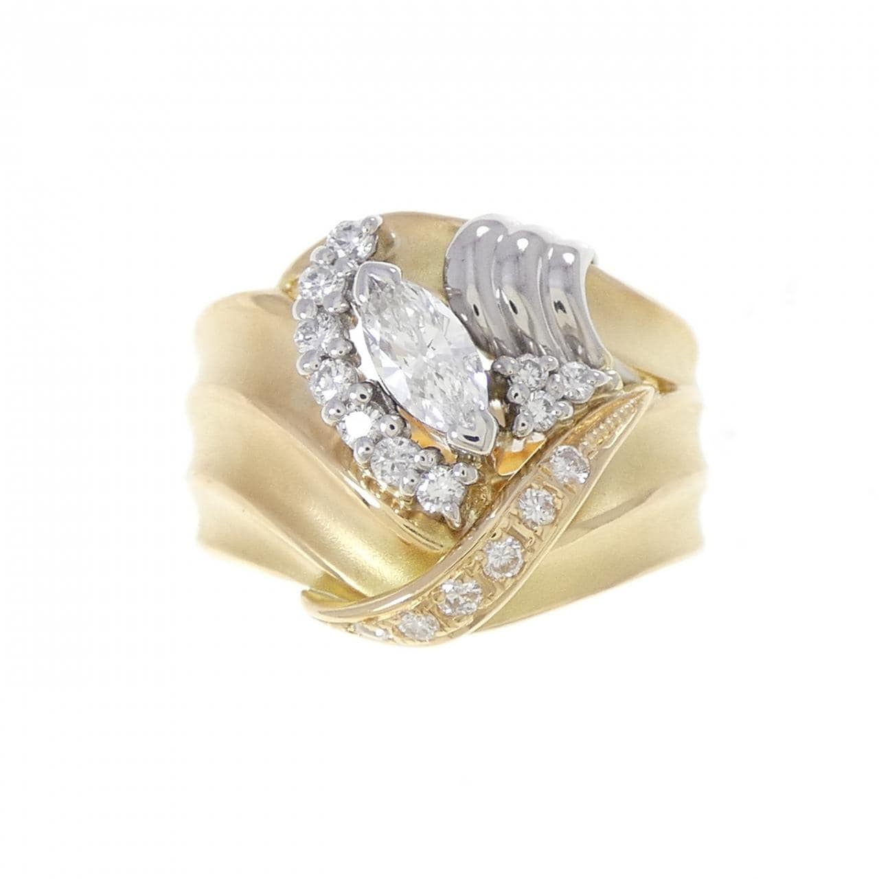 K18YG/PT900 ダイヤモンド リング 0.245CT