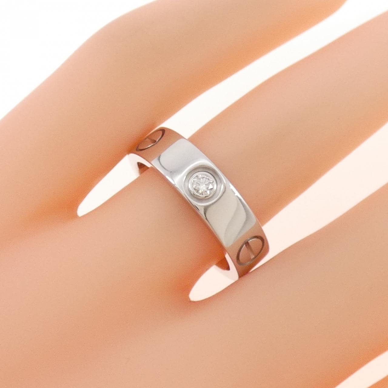 カルティエ ラブ ハーフダイヤ リング