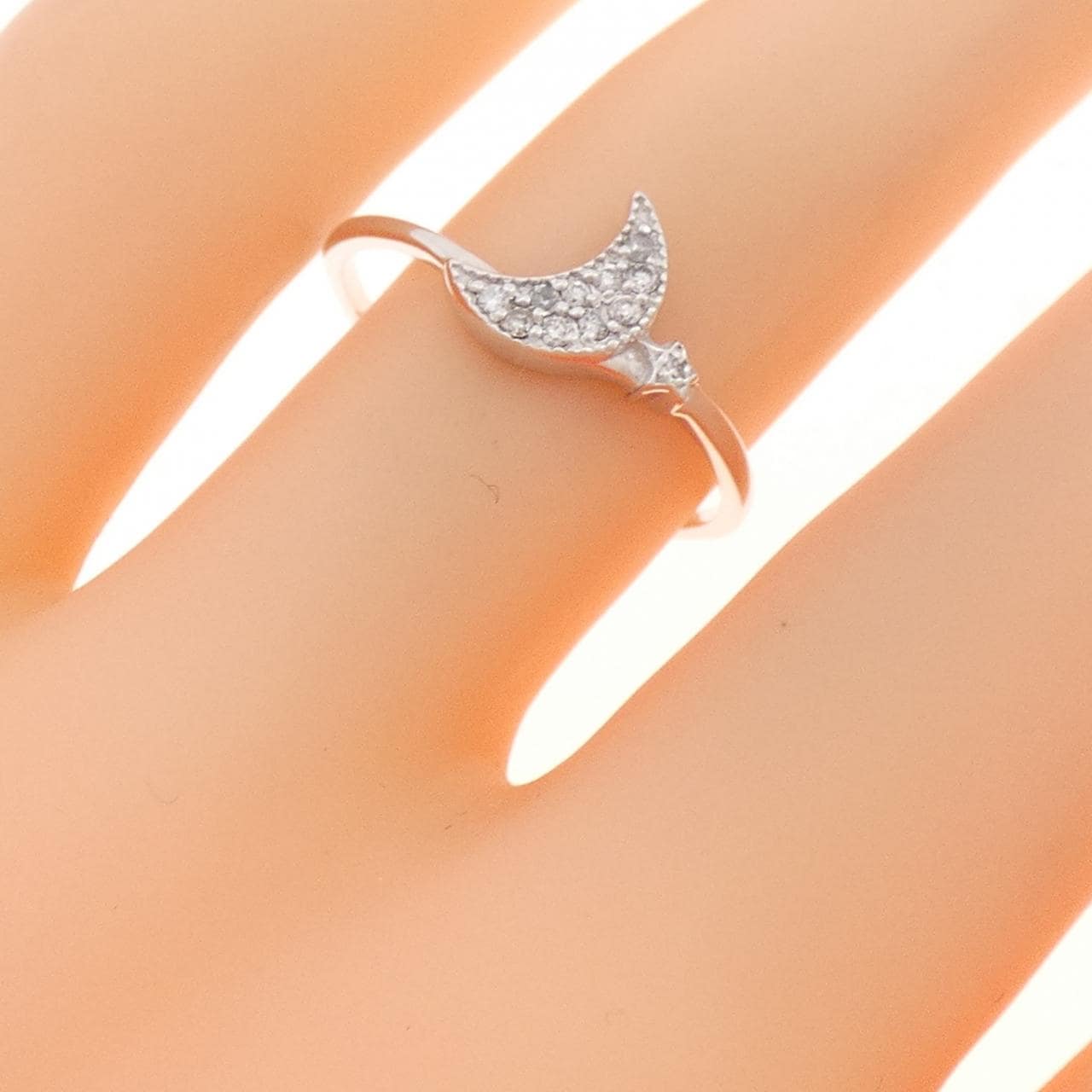 カサハラ マスミ ムーン×スター ダイヤモンド リング 0.07CT