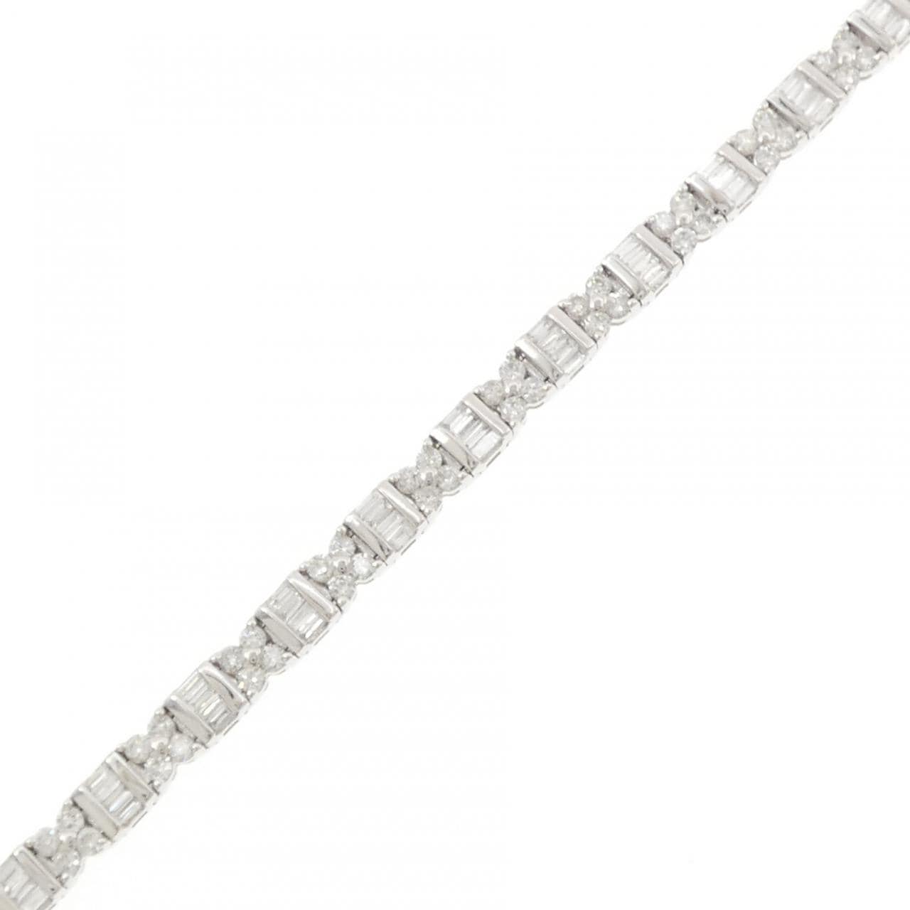 750WG ダイヤモンド ブレスレット 3.20CT