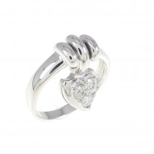 K18WG ダイヤモンド ピンキーリング 0.15CT