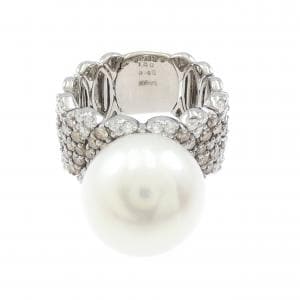 K18WG 白蝶パール リング 14mm