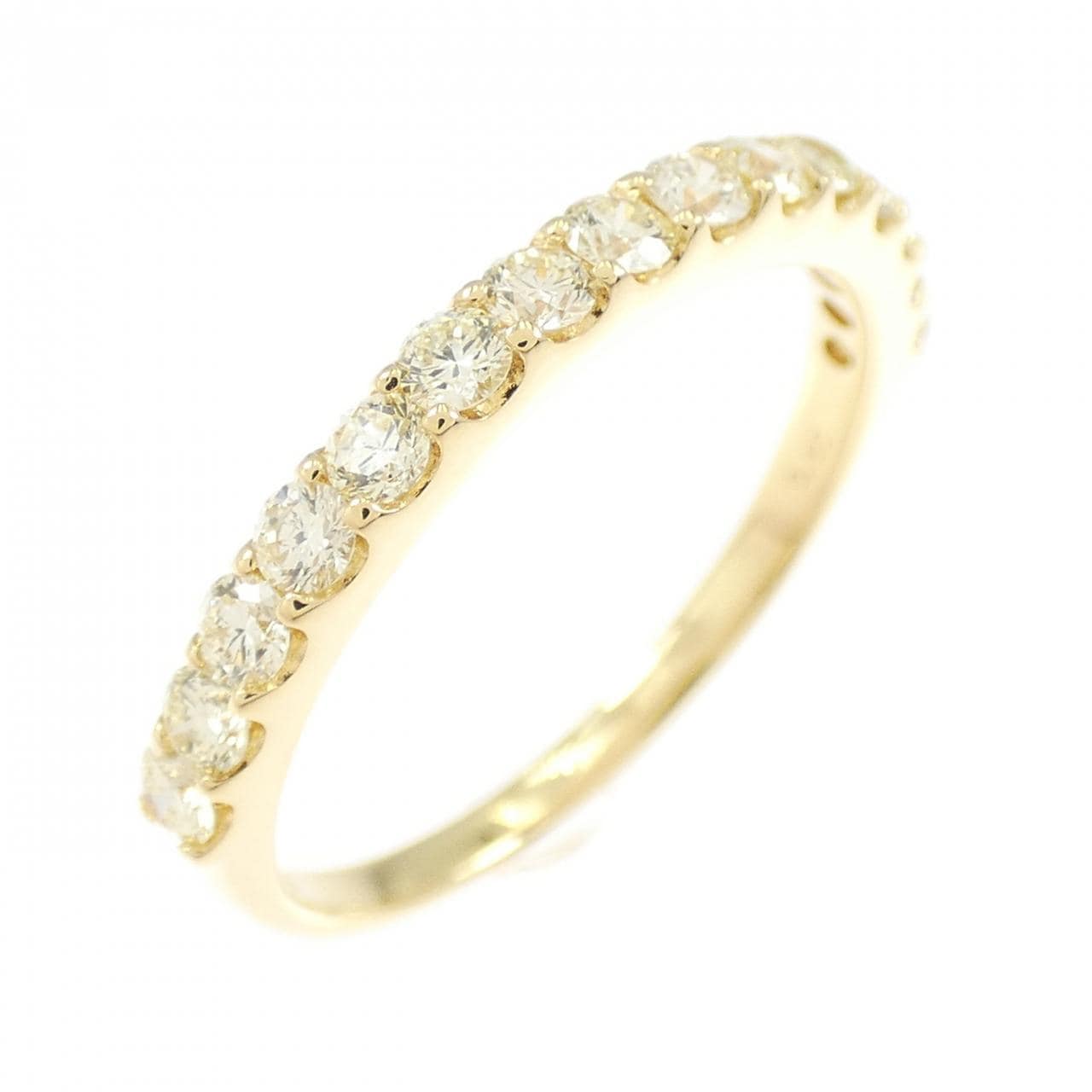 K18YG ハーフエタニティ ダイヤモンド リング 0.50CT