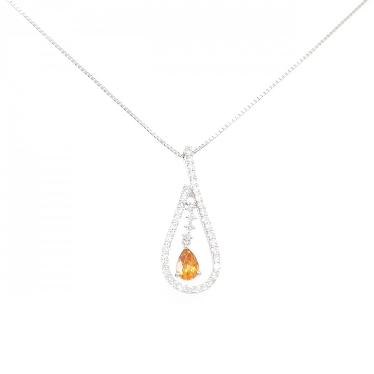 PT ガーネット ネックレス 0.49CT