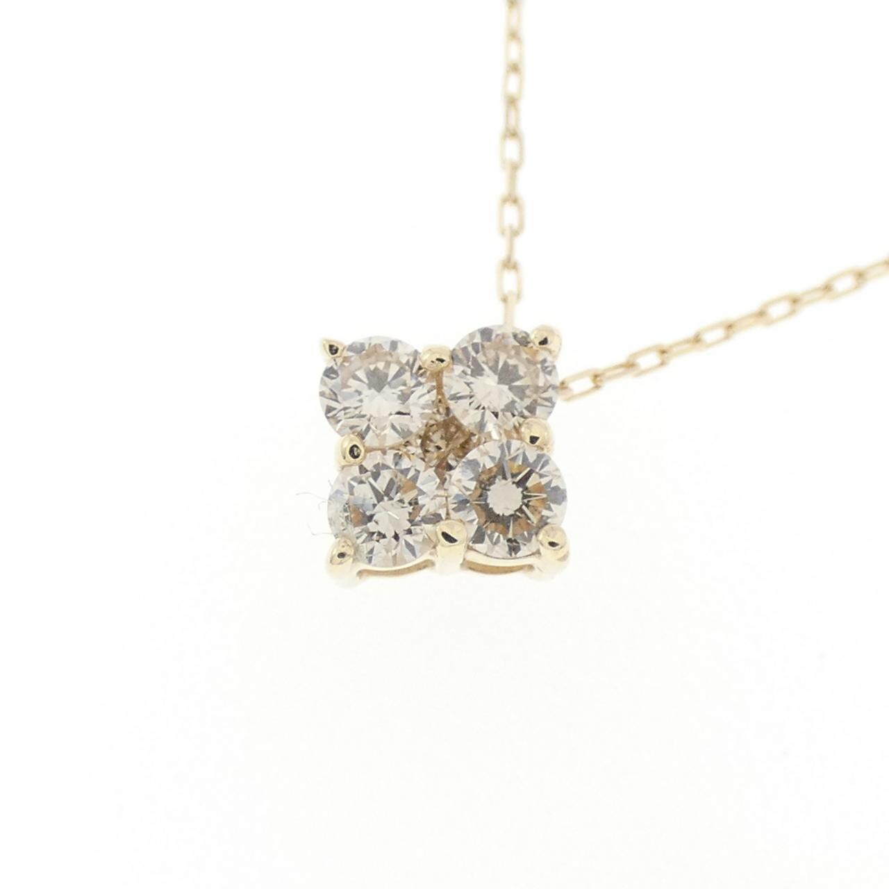 【新品】K10YG ダイヤモンド ネックレス 0.20CT