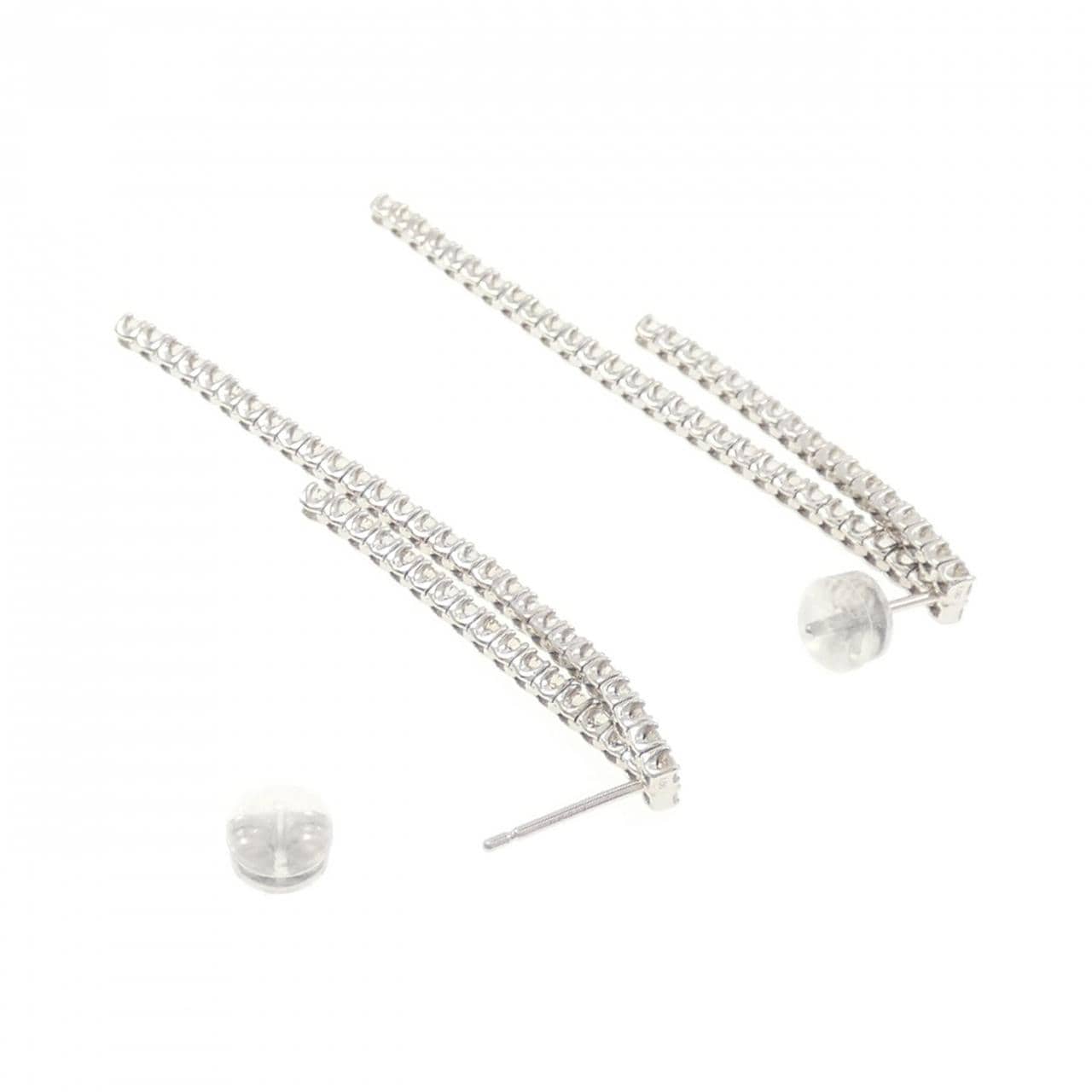K18WG ダイヤモンド ピアス 2.00CT
