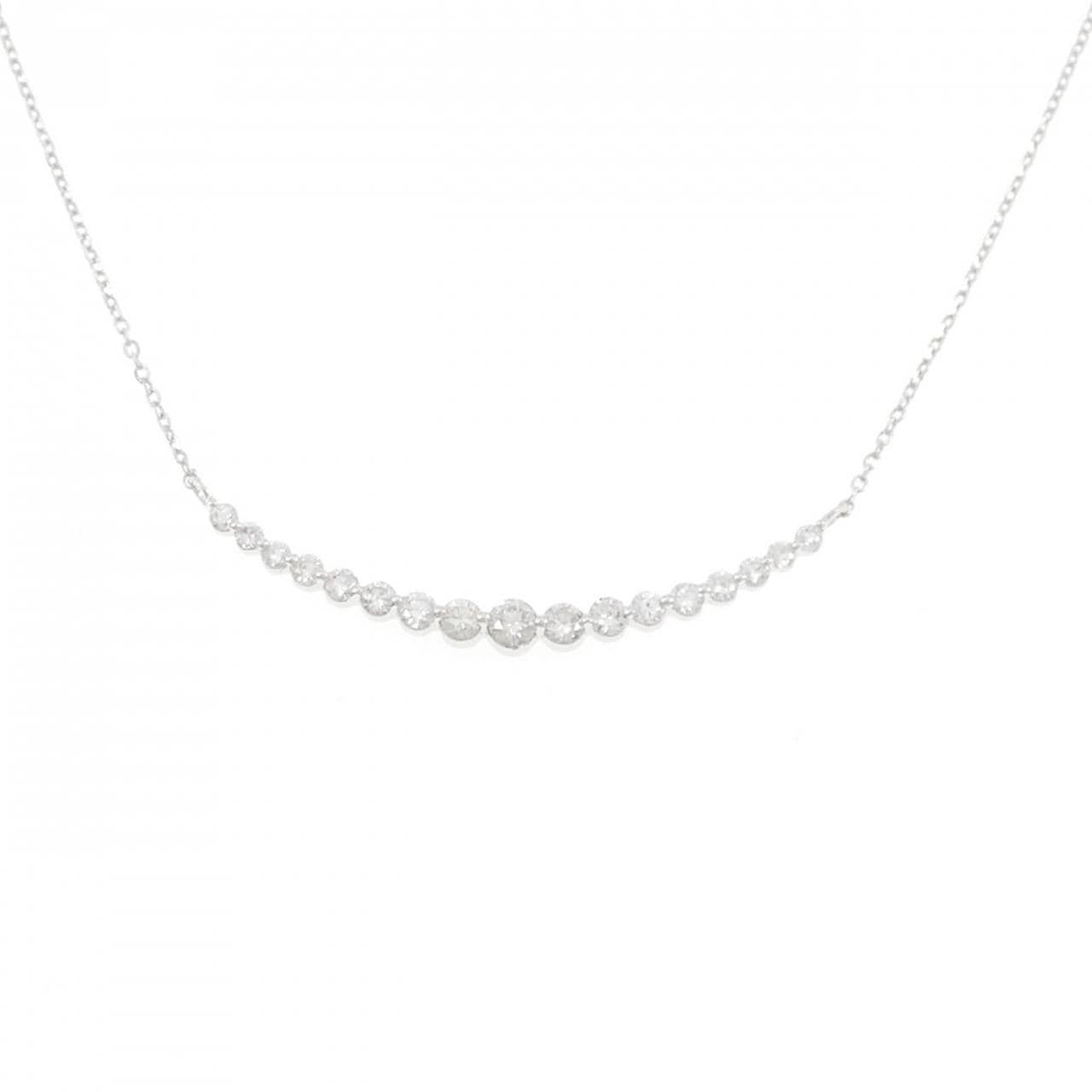 K18WG ダイヤモンド ネックレス 0.50CT