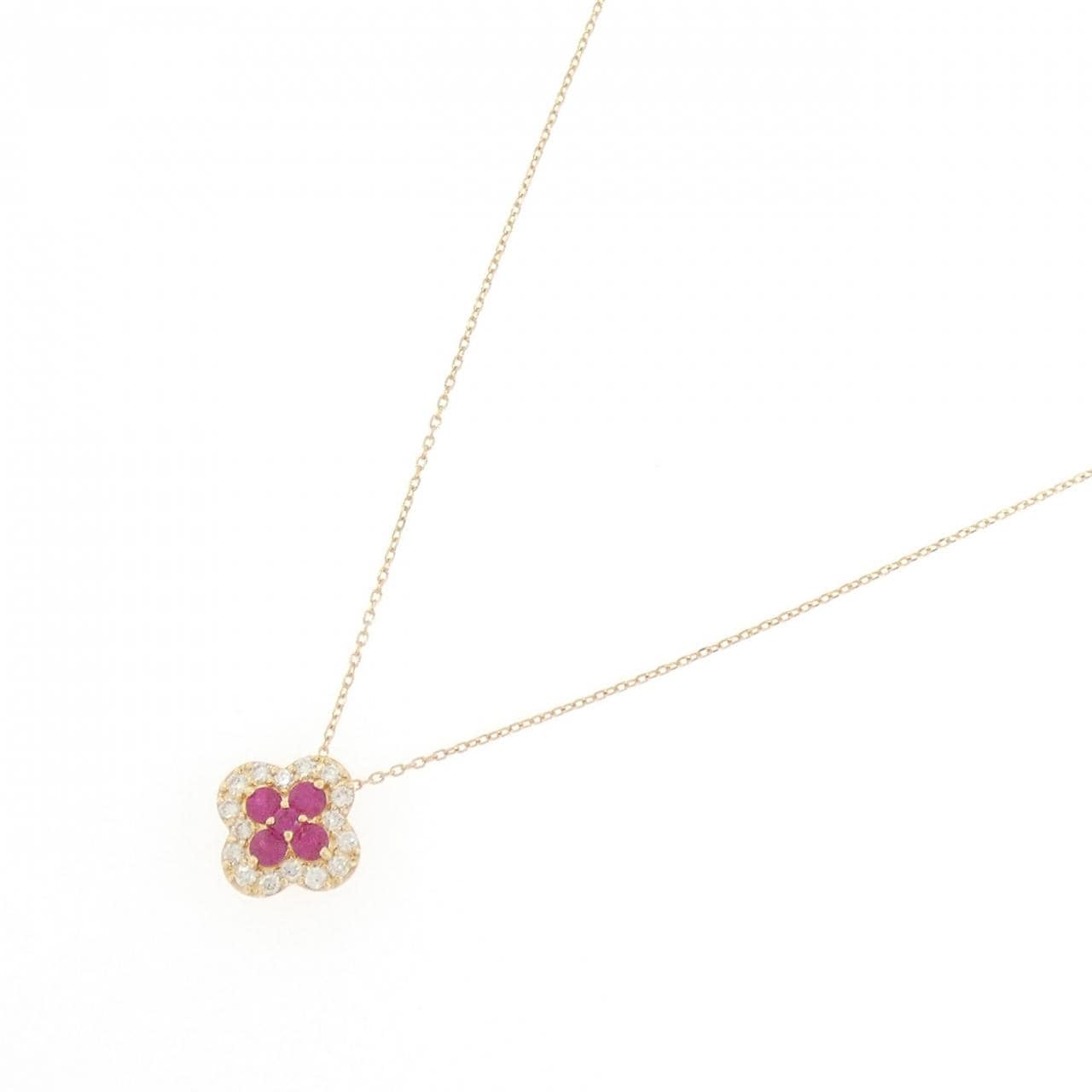 K18YG ルビー ネックレス 0.20CT
