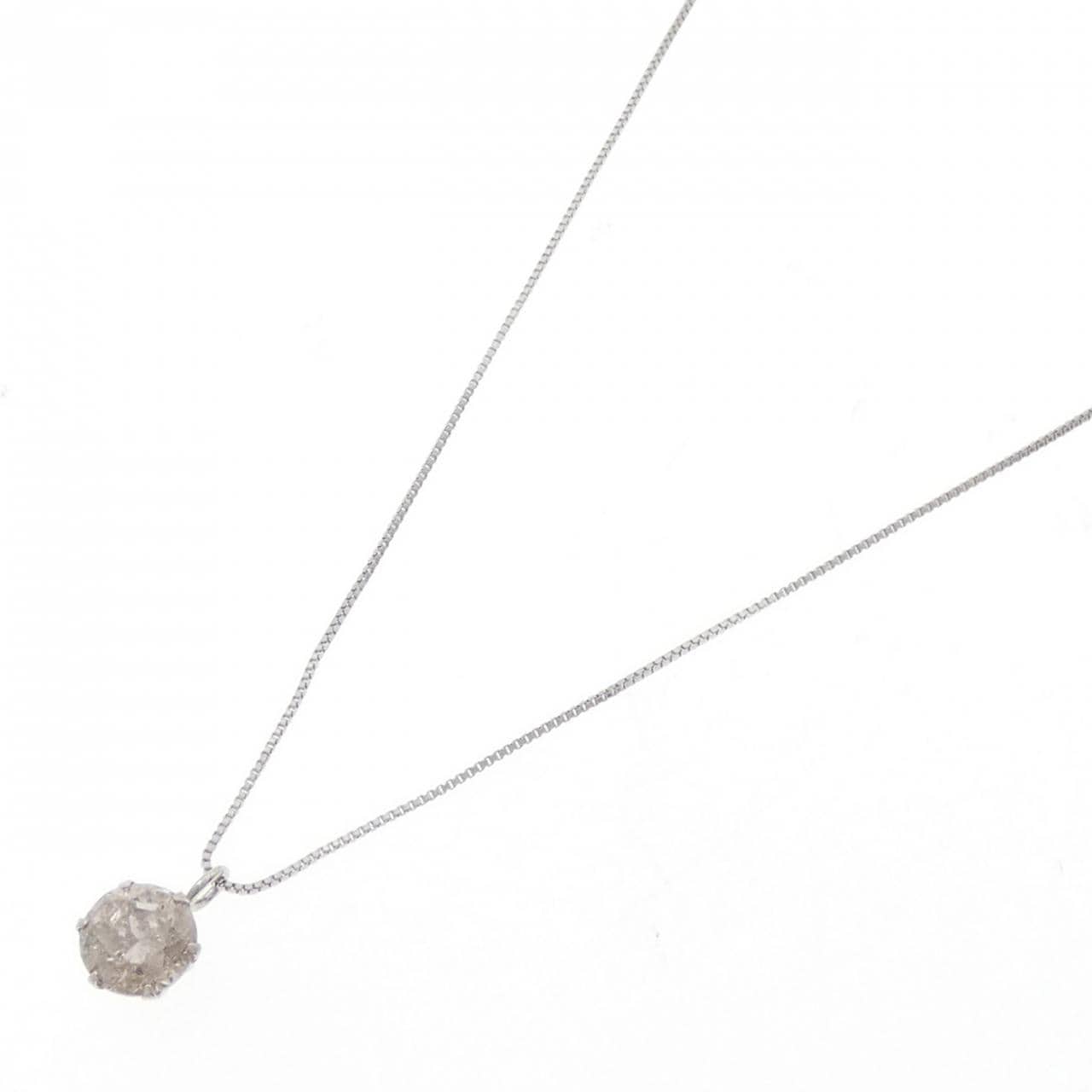 PT900/PT850 ソリティア ダイヤモンド ネックレス 0.58CT