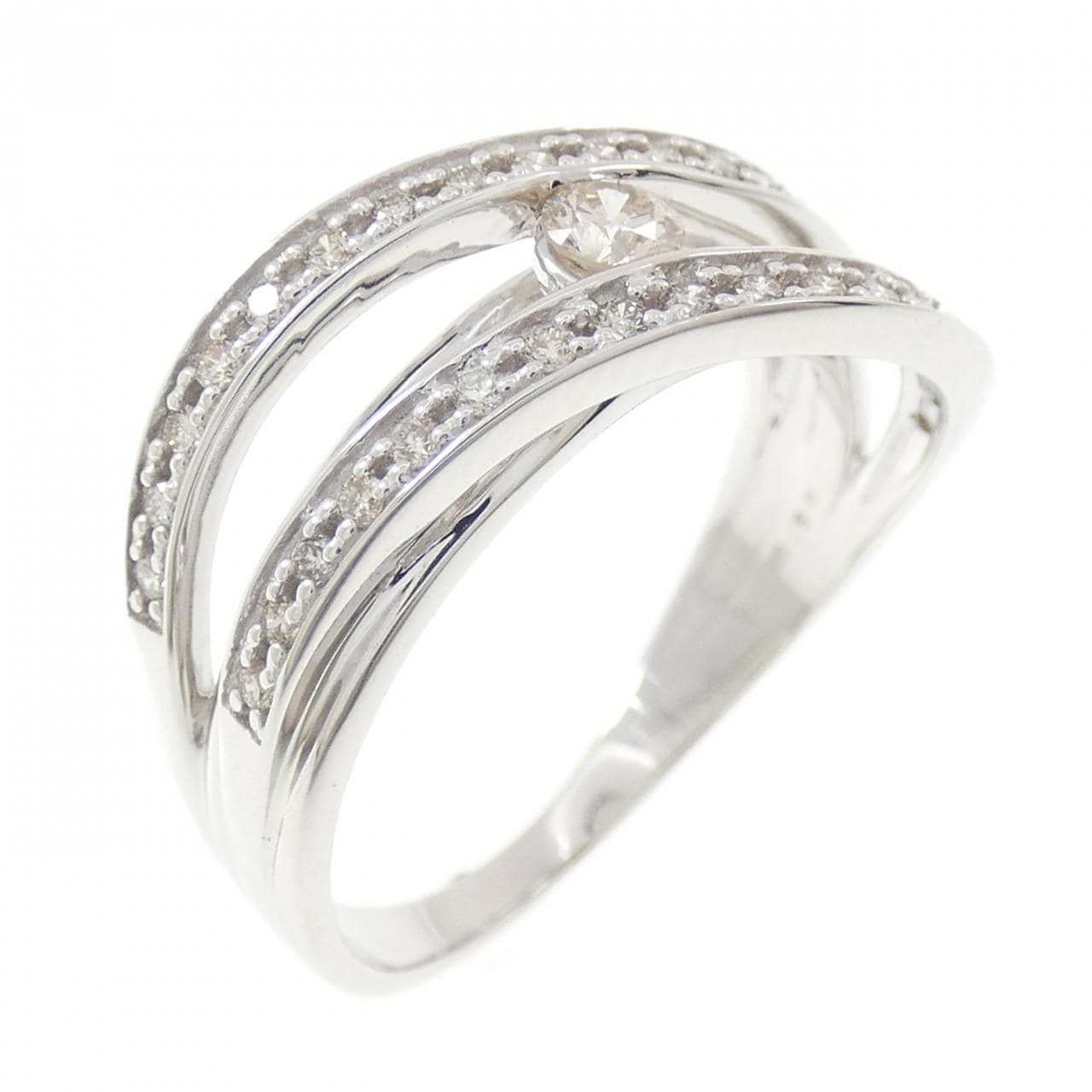K18WG ダイヤモンド リング 0.30CT