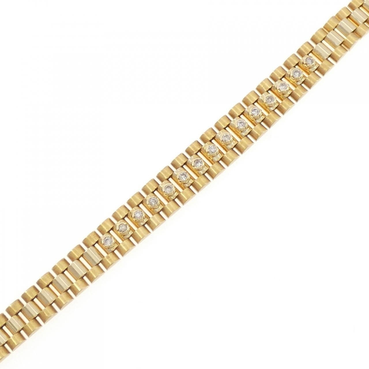 K18YG ダイヤモンド ブレスレット 0.37CT