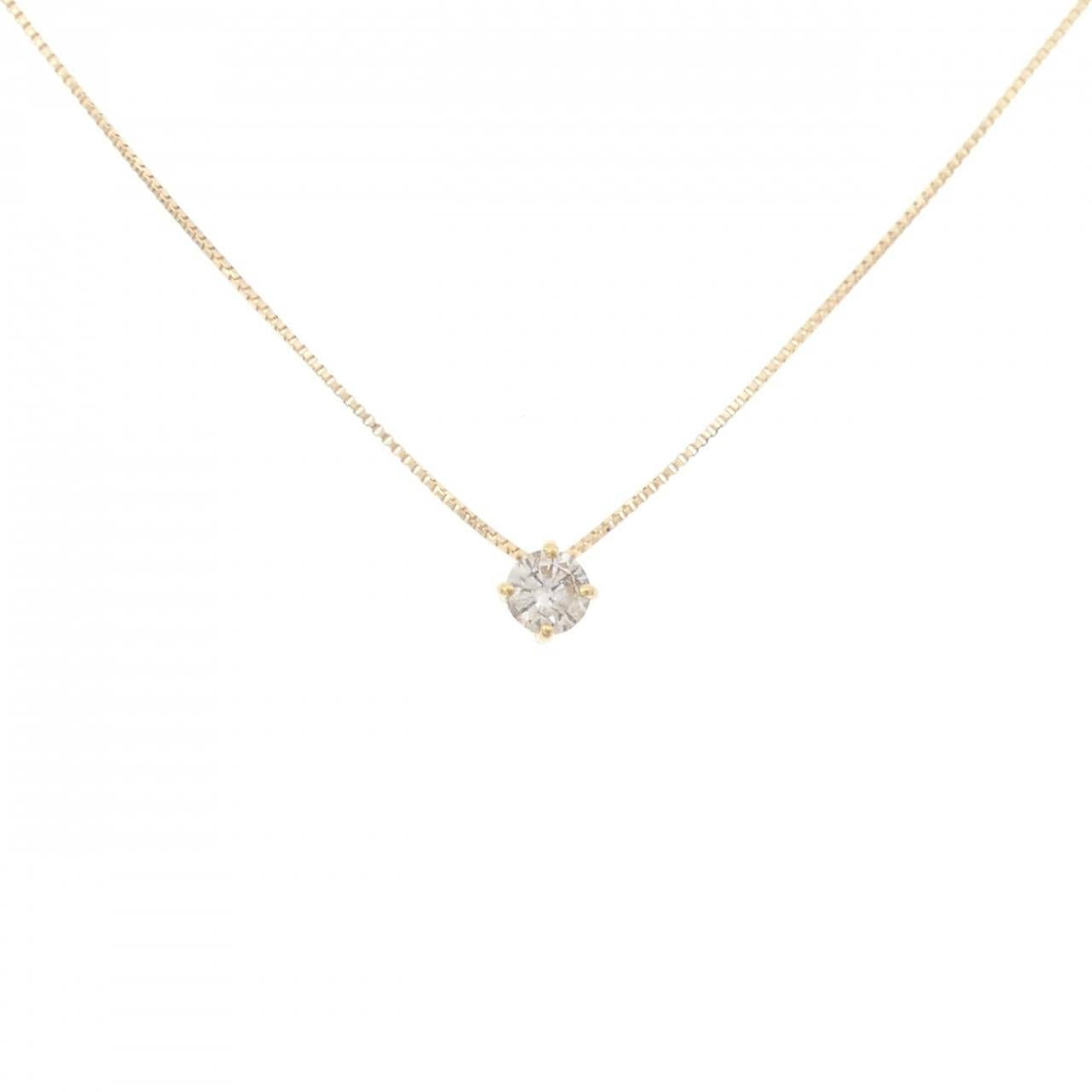 K18YG ソリティア ダイヤモンド ネックレス 0.20CT