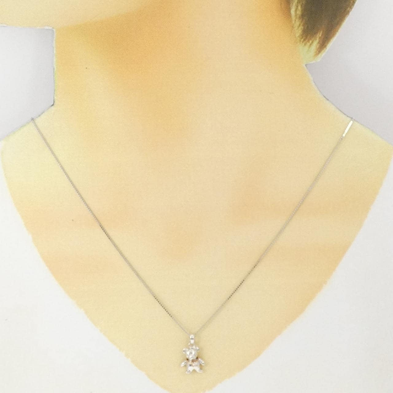 K18WG/K18PG Bare Diamond Necklace 0.03CT